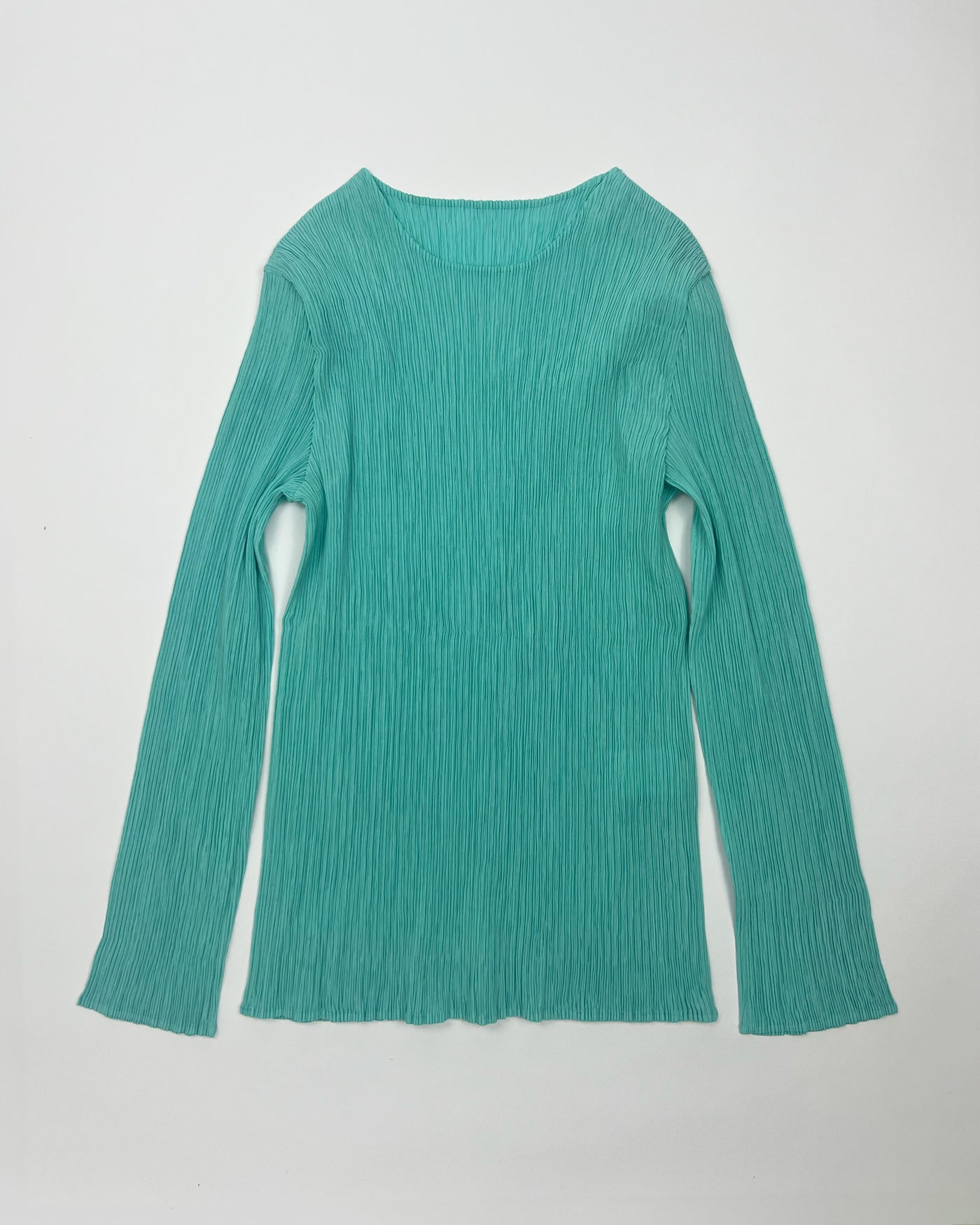 AW 2001 Issey Miyake Mainline Longsleeve Top in Aquamarine - S