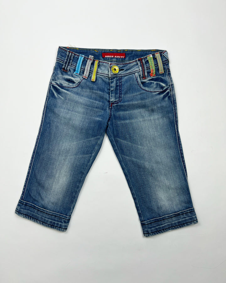 00's Miss Sixty Capri Jeans with Statement Belt Loops - W26