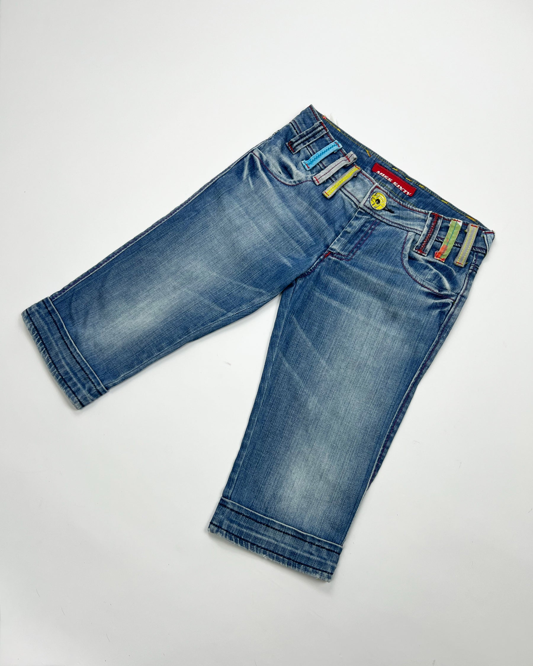 00's Miss Sixty Capri Jeans with Statement Belt Loops - W26