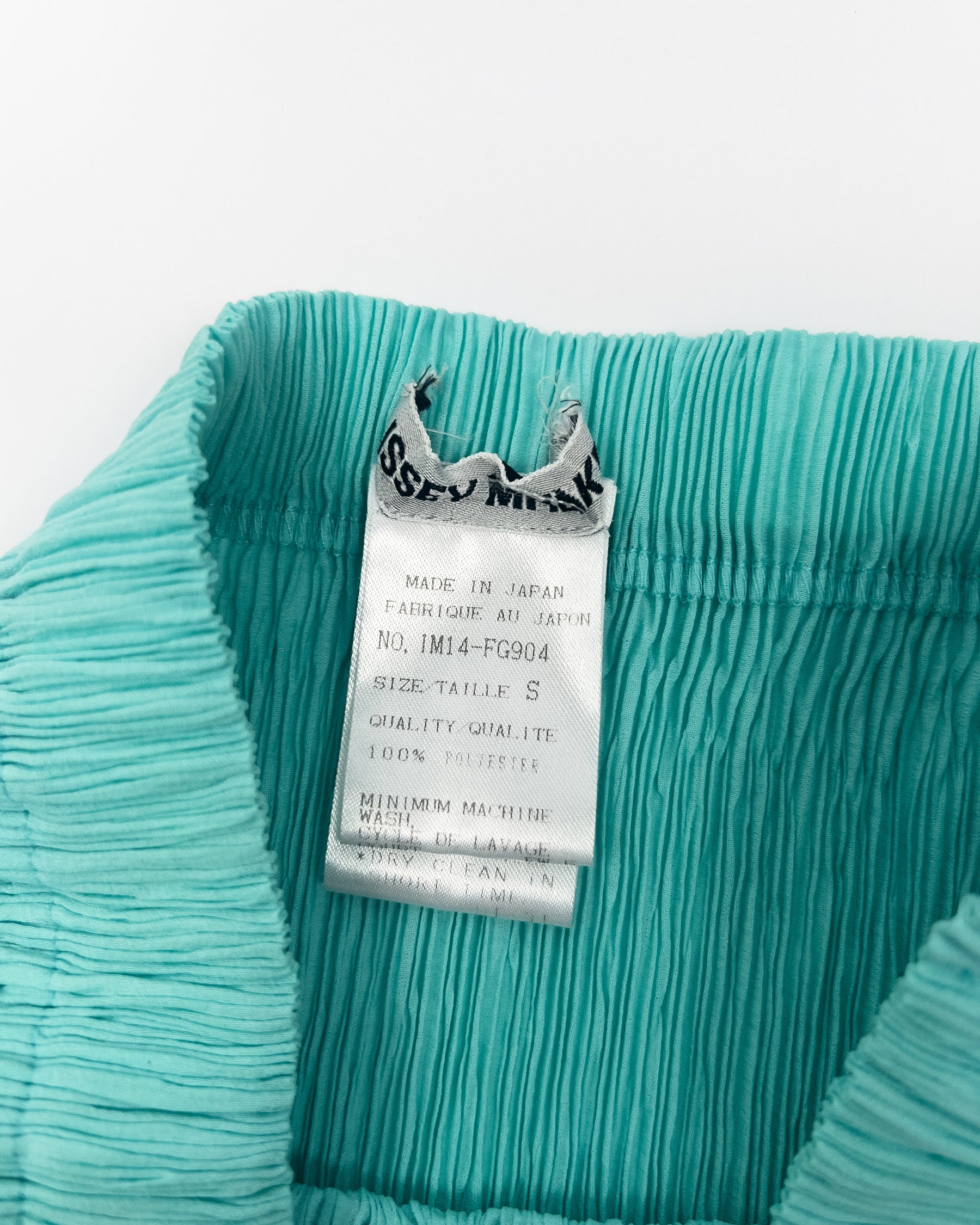 AW 2001 Issey Miyake Mainline Longsleeve Top in Aquamarine - S