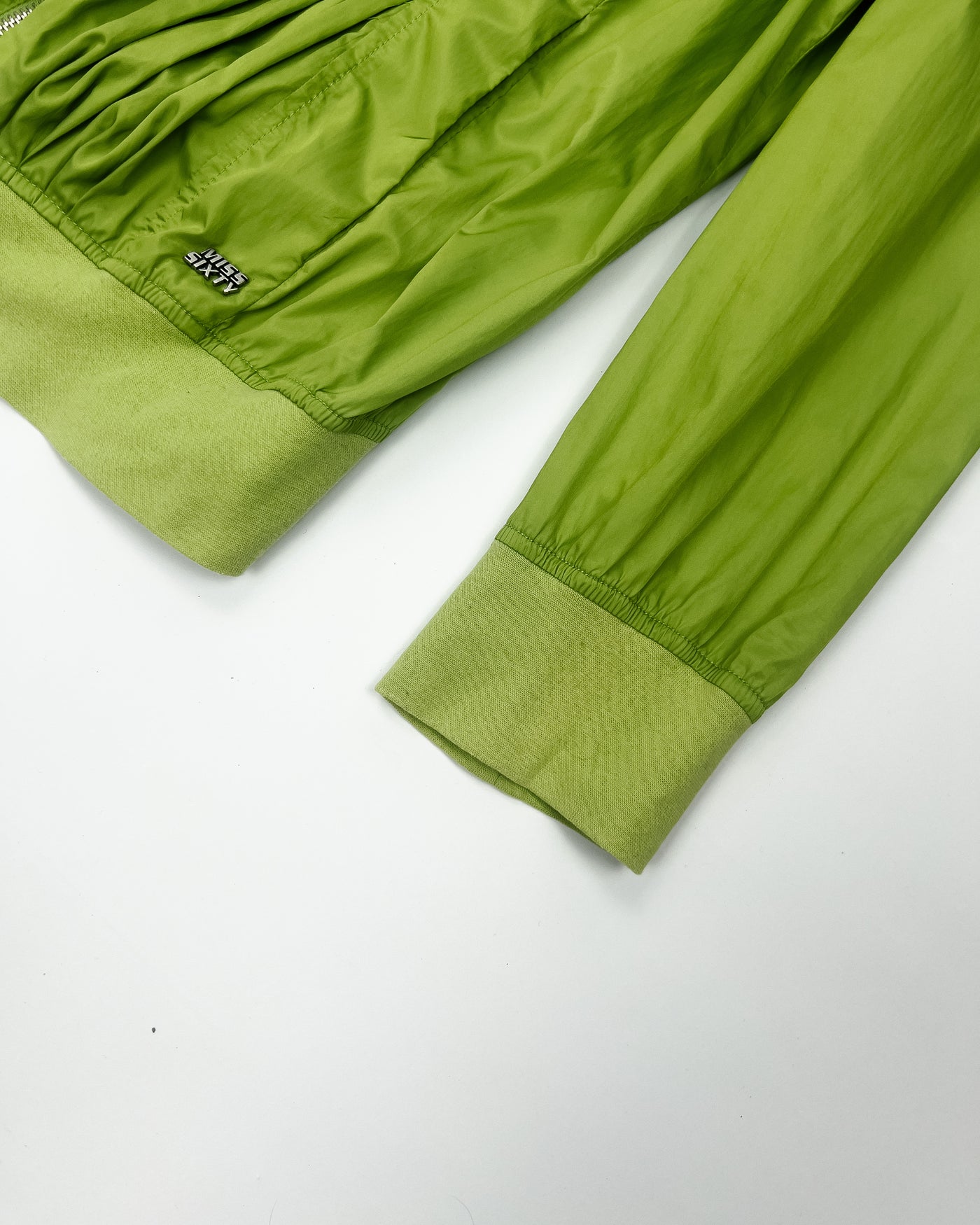 00's Miss Sixty Ruched Technical Jacket with 3/4 Length Sleeves - M