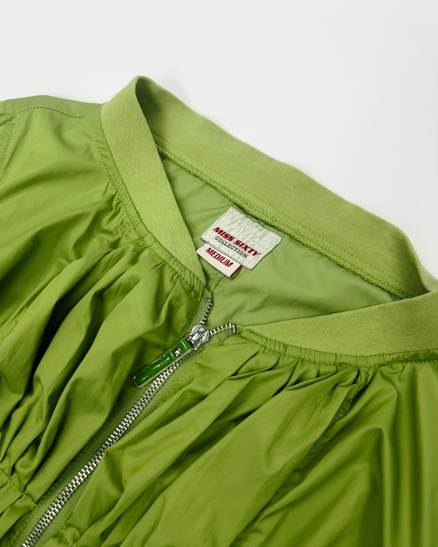 00's Miss Sixty Ruched Technical Jacket with 3/4 Length Sleeves - M