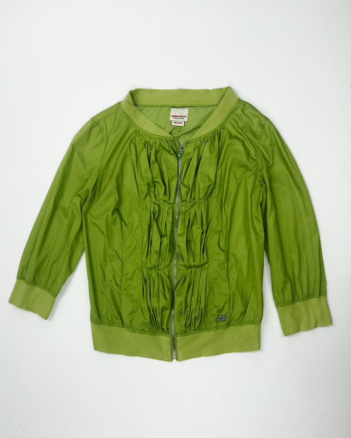 00's Miss Sixty Ruched Technical Jacket with 3/4 Length Sleeves - M