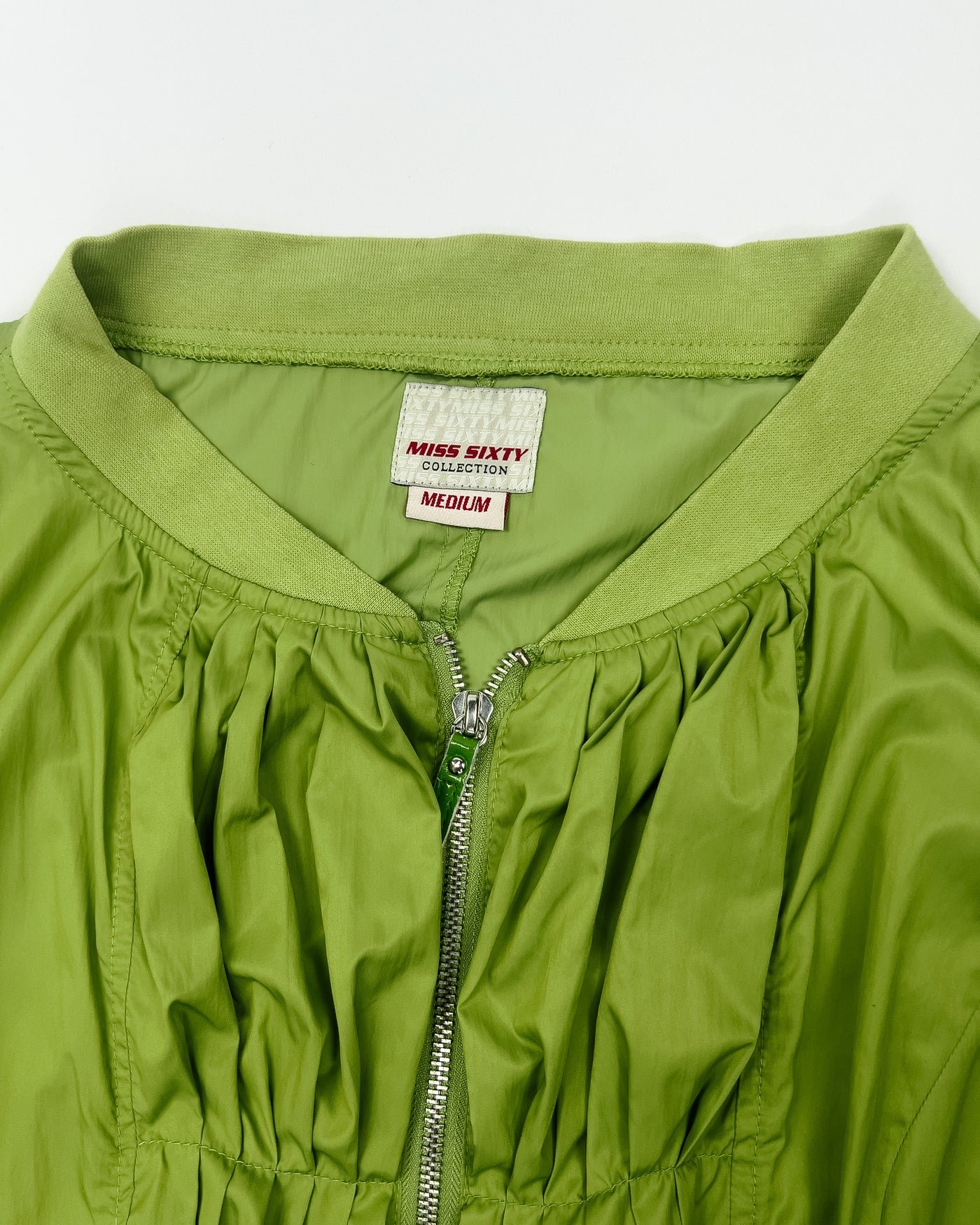 00's Miss Sixty Ruched Technical Jacket with 3/4 Length Sleeves - M