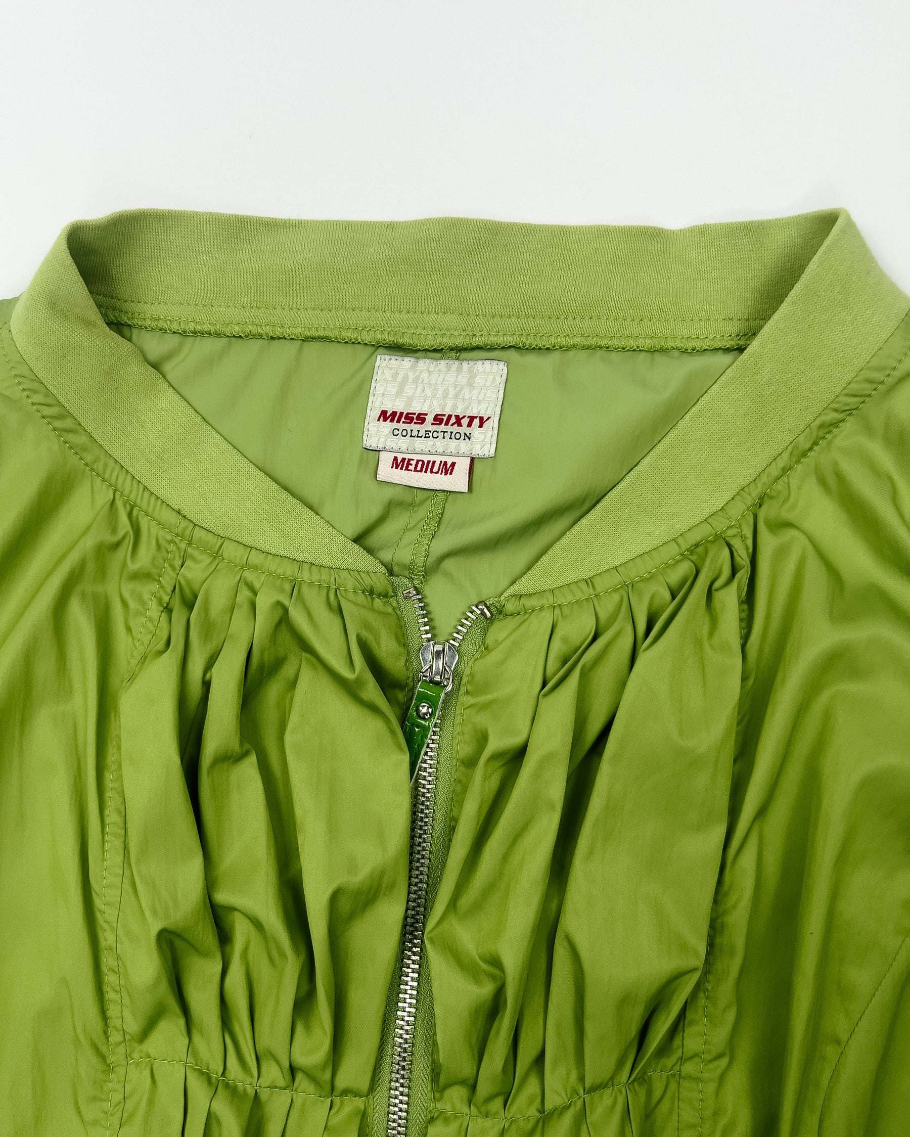 00's Miss Sixty Ruched Technical Jacket with 3/4 Length Sleeves - M