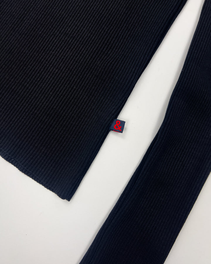 Early 00's Dolce & Gabbana Ribbed Knit V-Neck Jumper - S