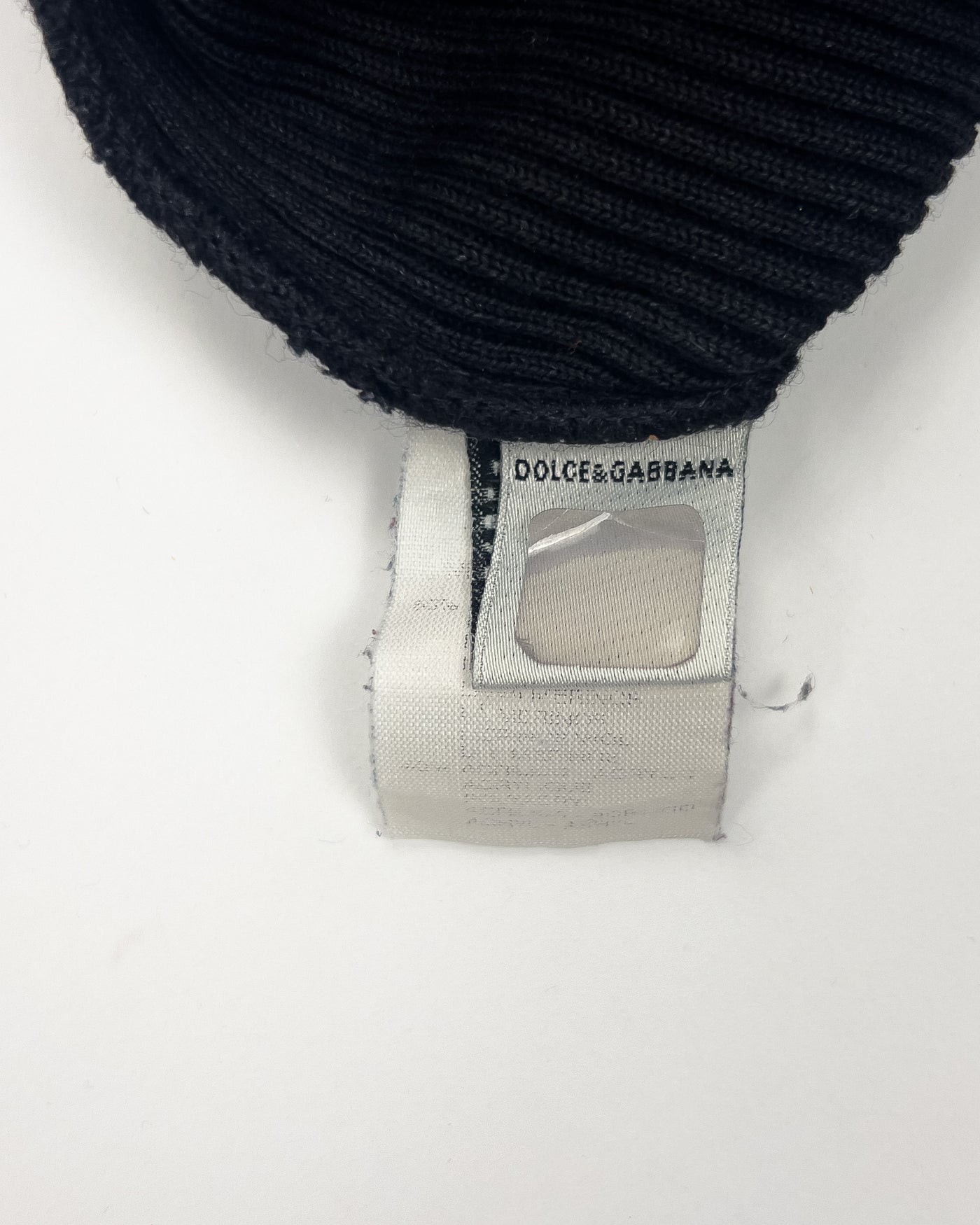 Early 00's Dolce & Gabbana Ribbed Knit V-Neck Jumper - S