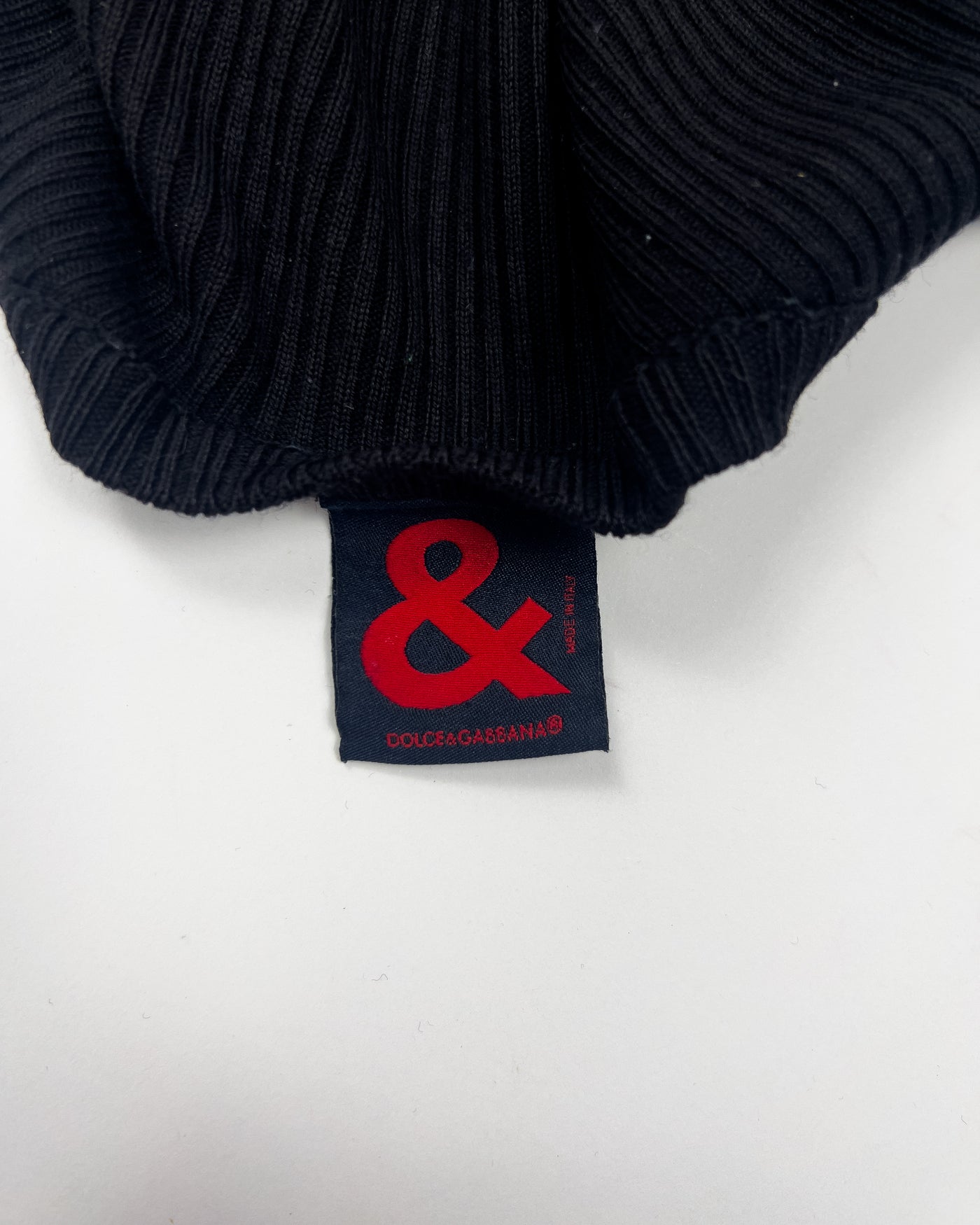 Early 00's Dolce & Gabbana Ribbed Knit V-Neck Jumper - S
