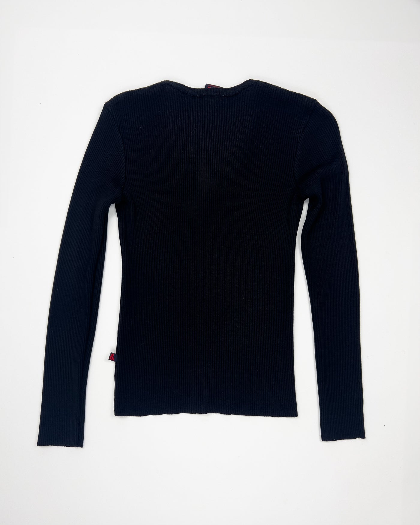 Early 00's Dolce & Gabbana Ribbed Knit V-Neck Jumper - S