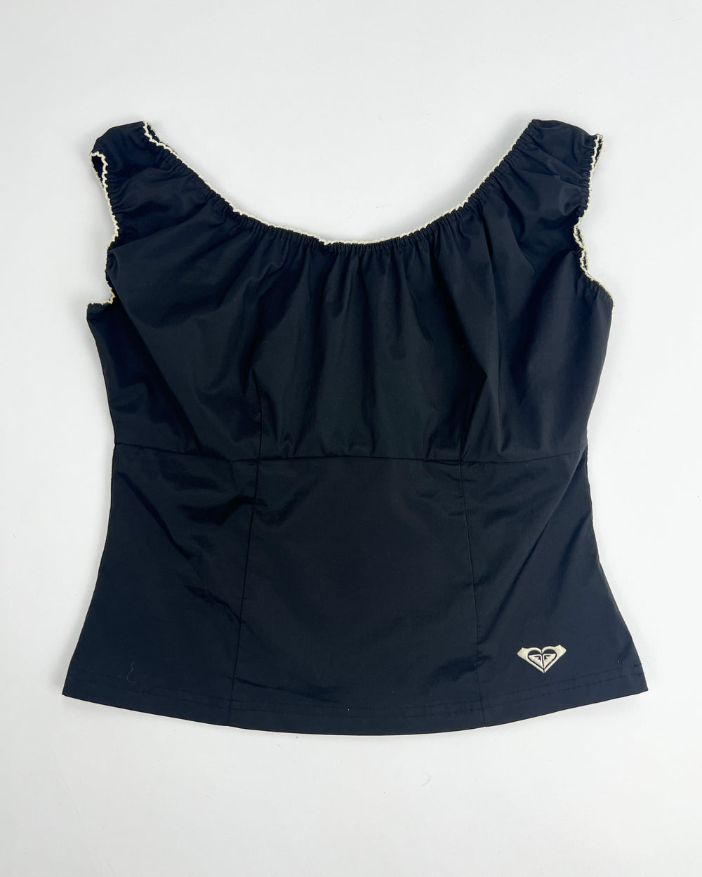 Early 00's Roxy Girl Technical Babydoll Top in Black - S
