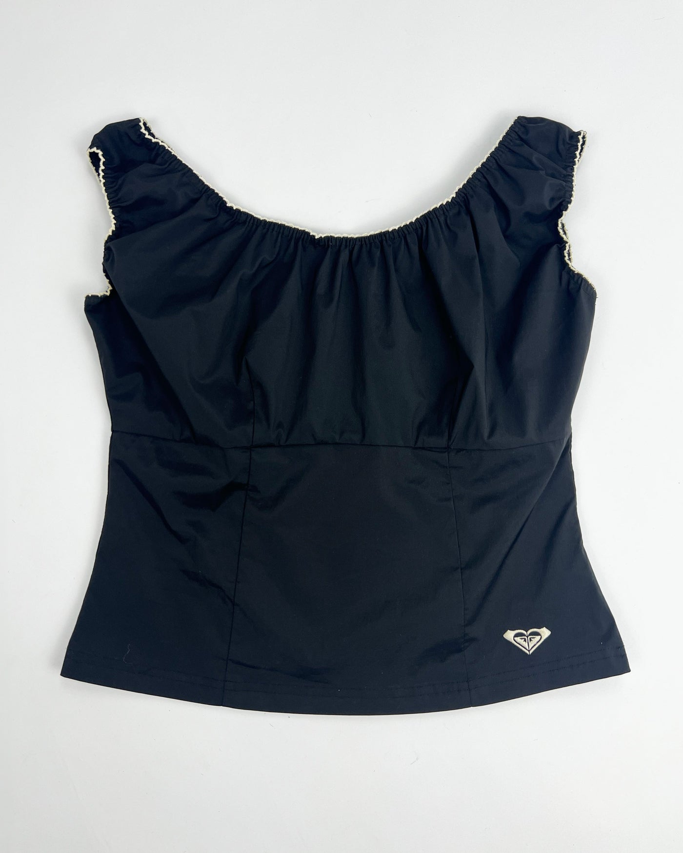 Early 00's Roxy Girl Technical Babydoll Top in Black - S