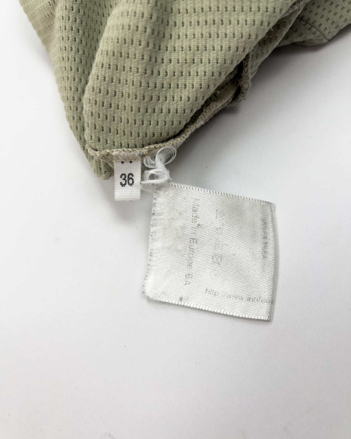 00's Technical Polo Top with Peter Pan Collar in Sage Green - S