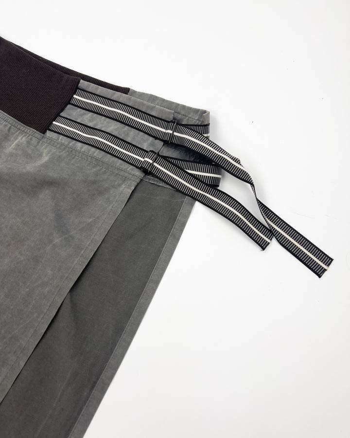 Late 90's Cop Copine Asymmetrical Skirt with Split-Front in Grey -S