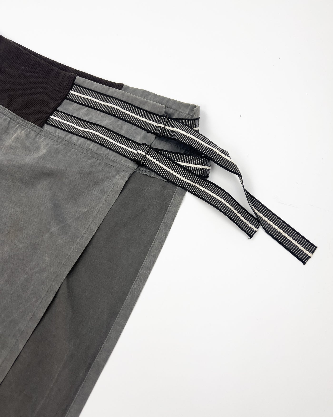 Late 90's Cop Copine Asymmetrical Skirt with Split-Front in Grey -S