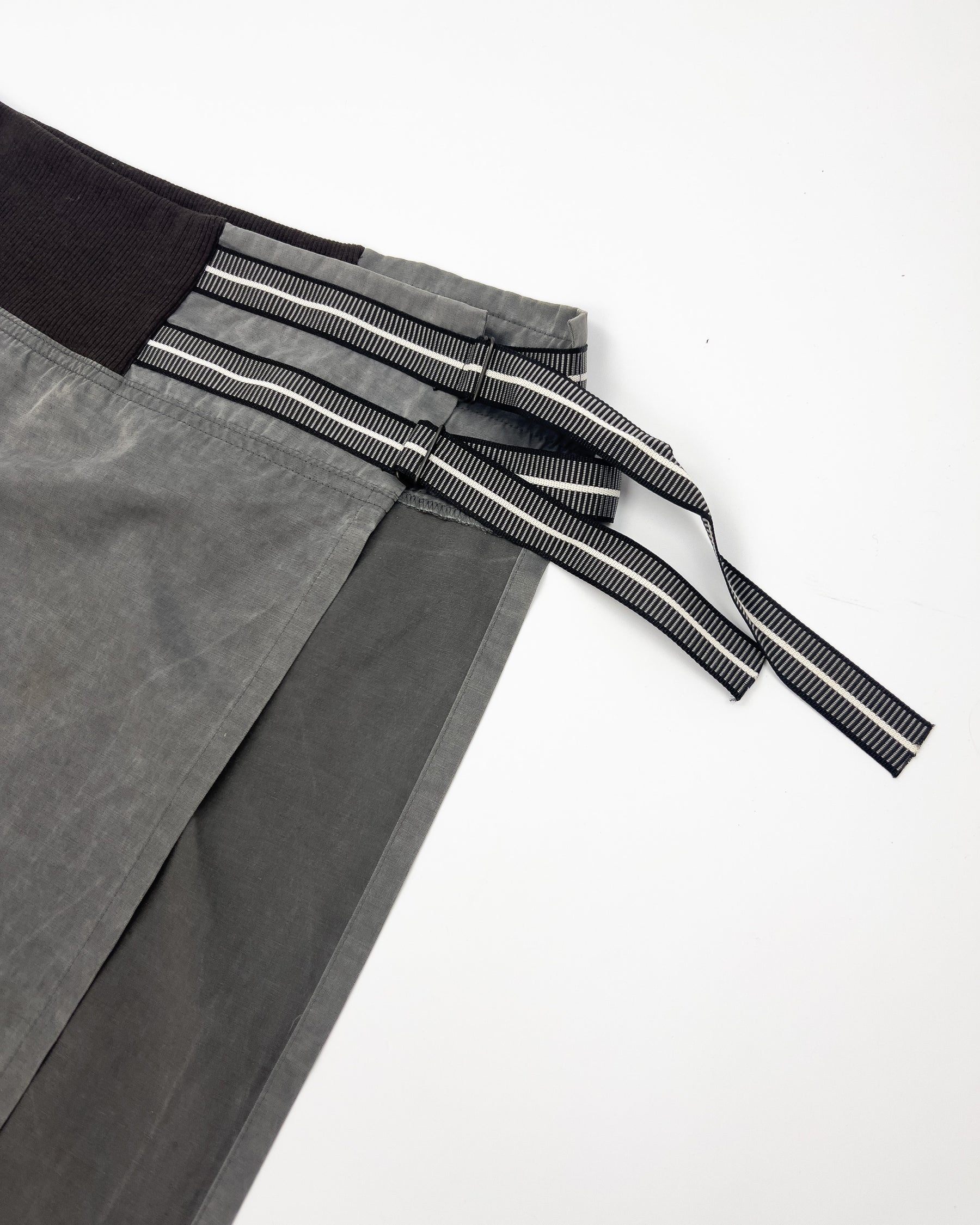 Late 90's Cop Copine Asymmetrical Skirt with Split-Front in Grey -S