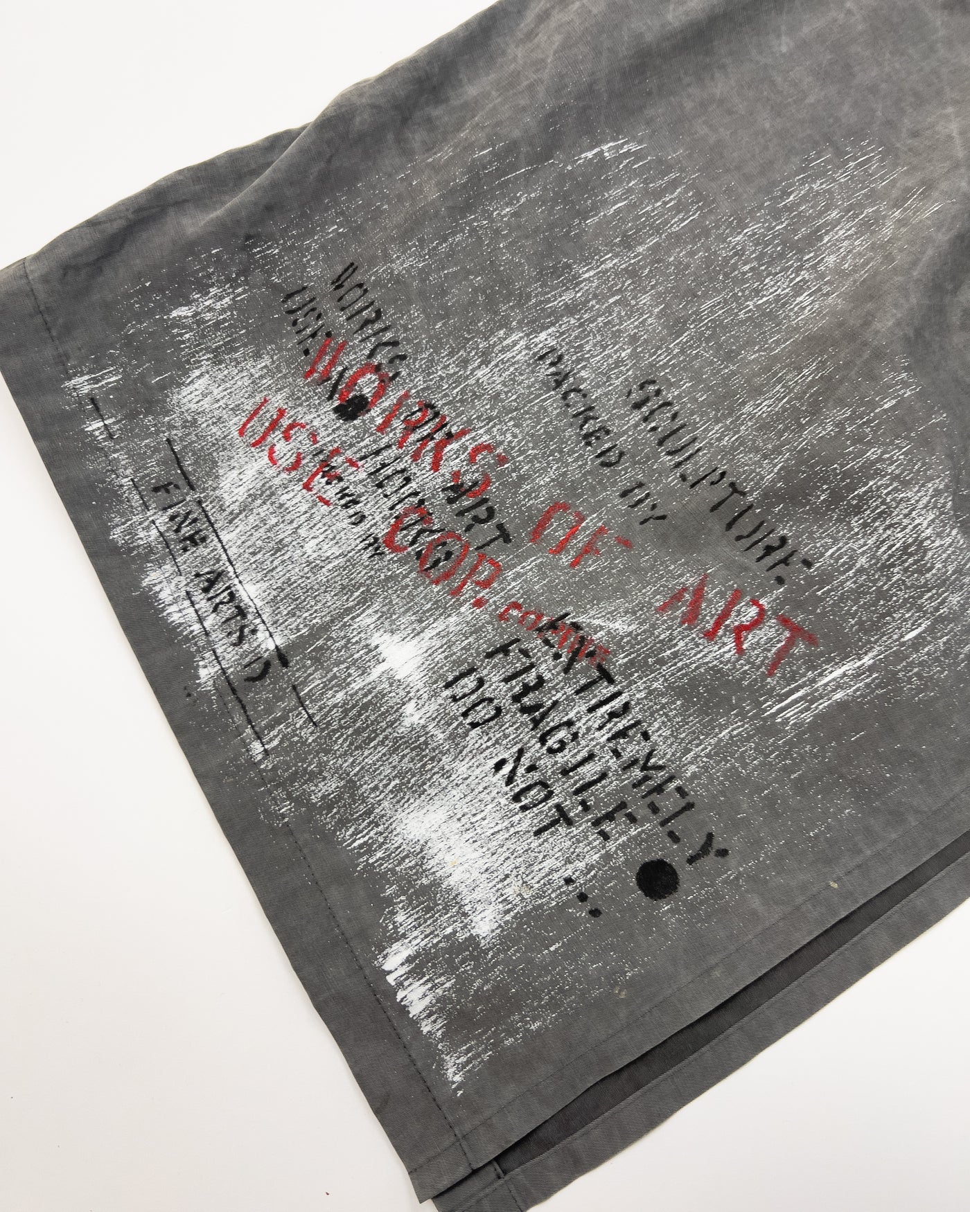 Late 90's Cop Copine Asymmetrical Skirt with Split-Front in Grey -S