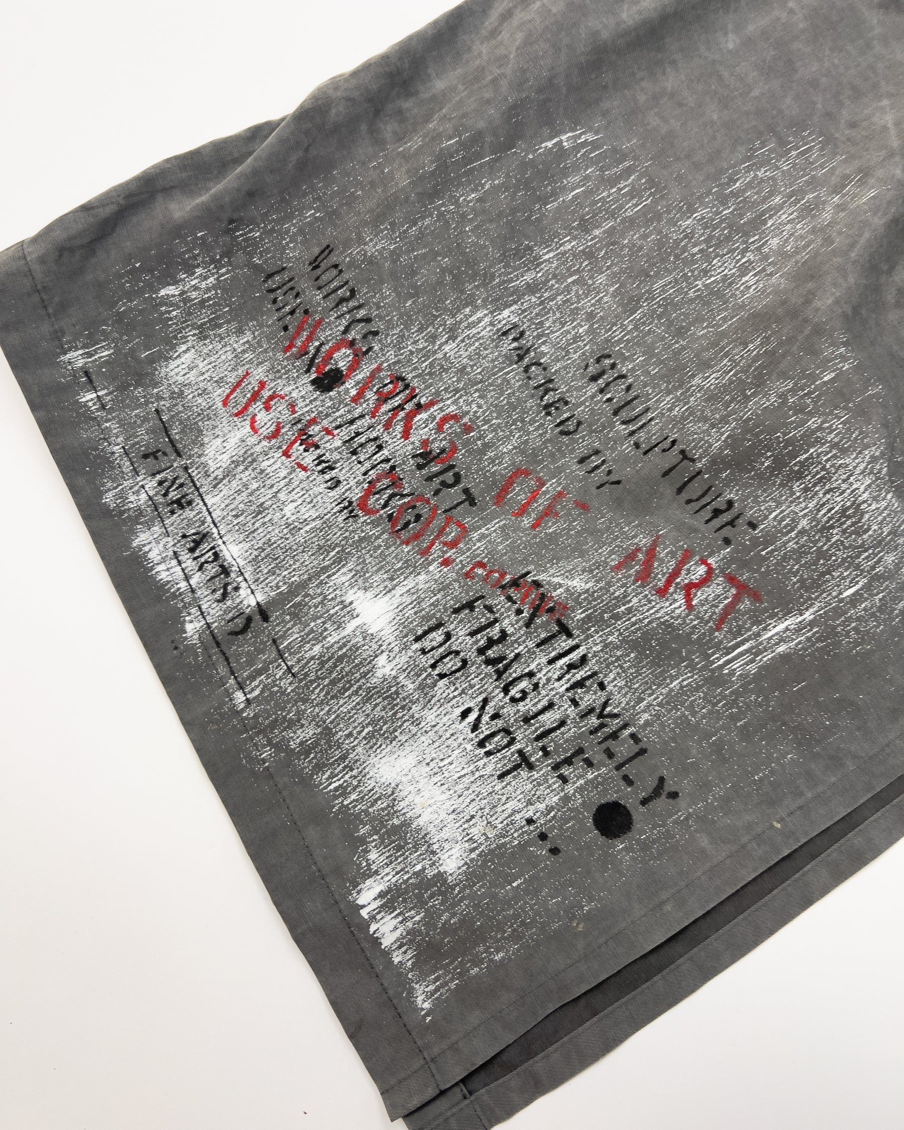 Late 90's Cop Copine Asymmetrical Skirt with Split-Front in Grey -S