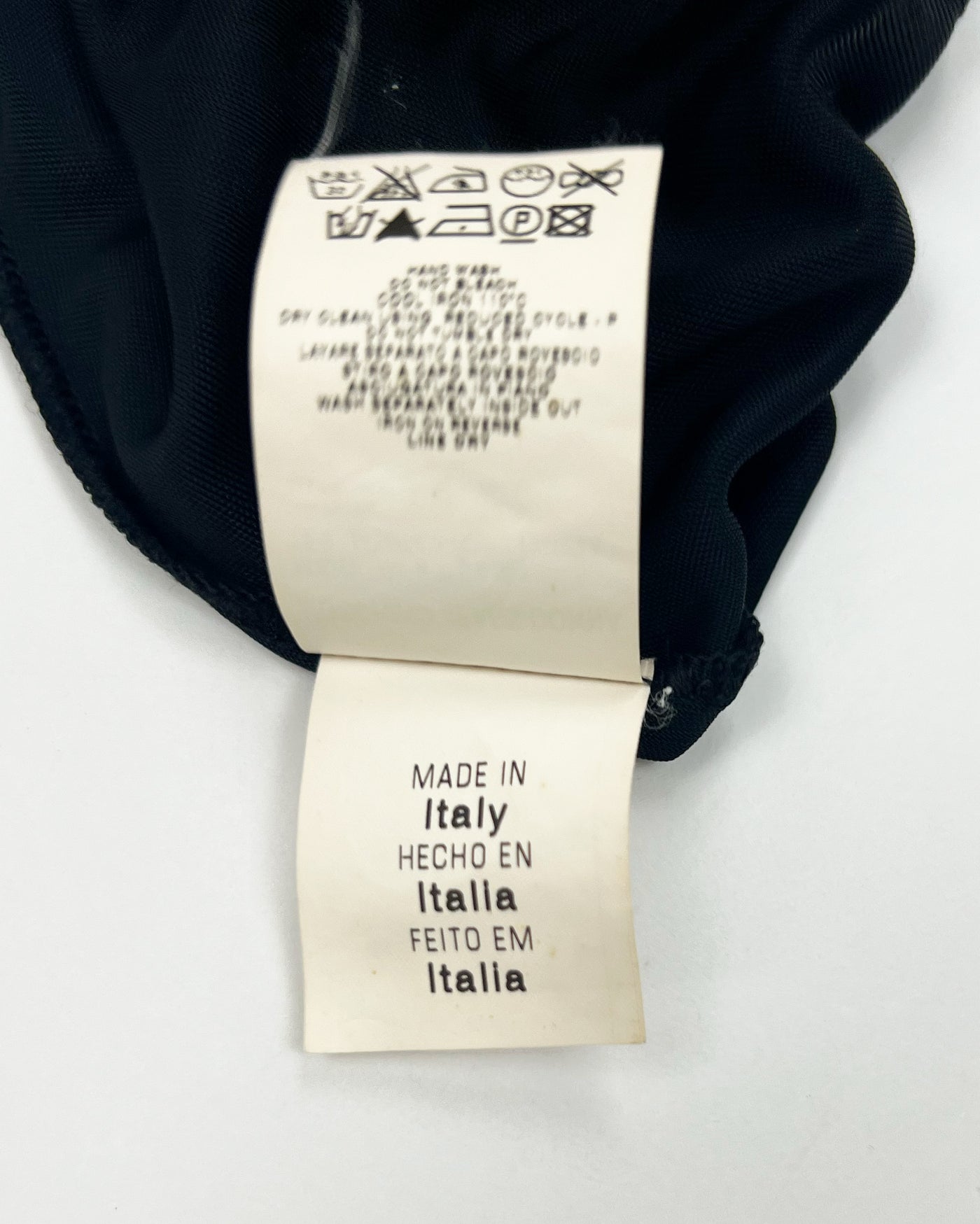Late 90s Moschino Jeans trompe-l'œil Polo Top in Black with Silver Beading- M