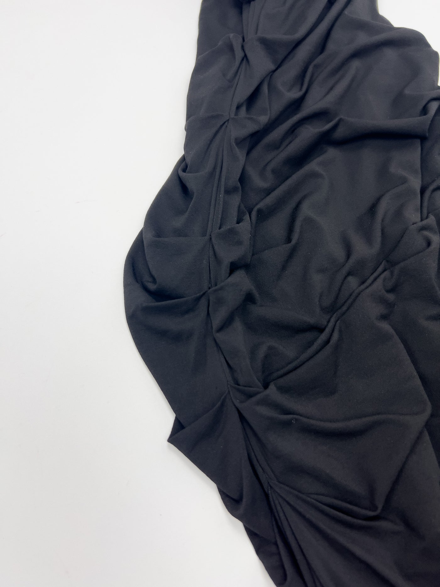 Late 90s Plein Sud Balconette Neckline Dress in Black Jersey Crepe - S/M