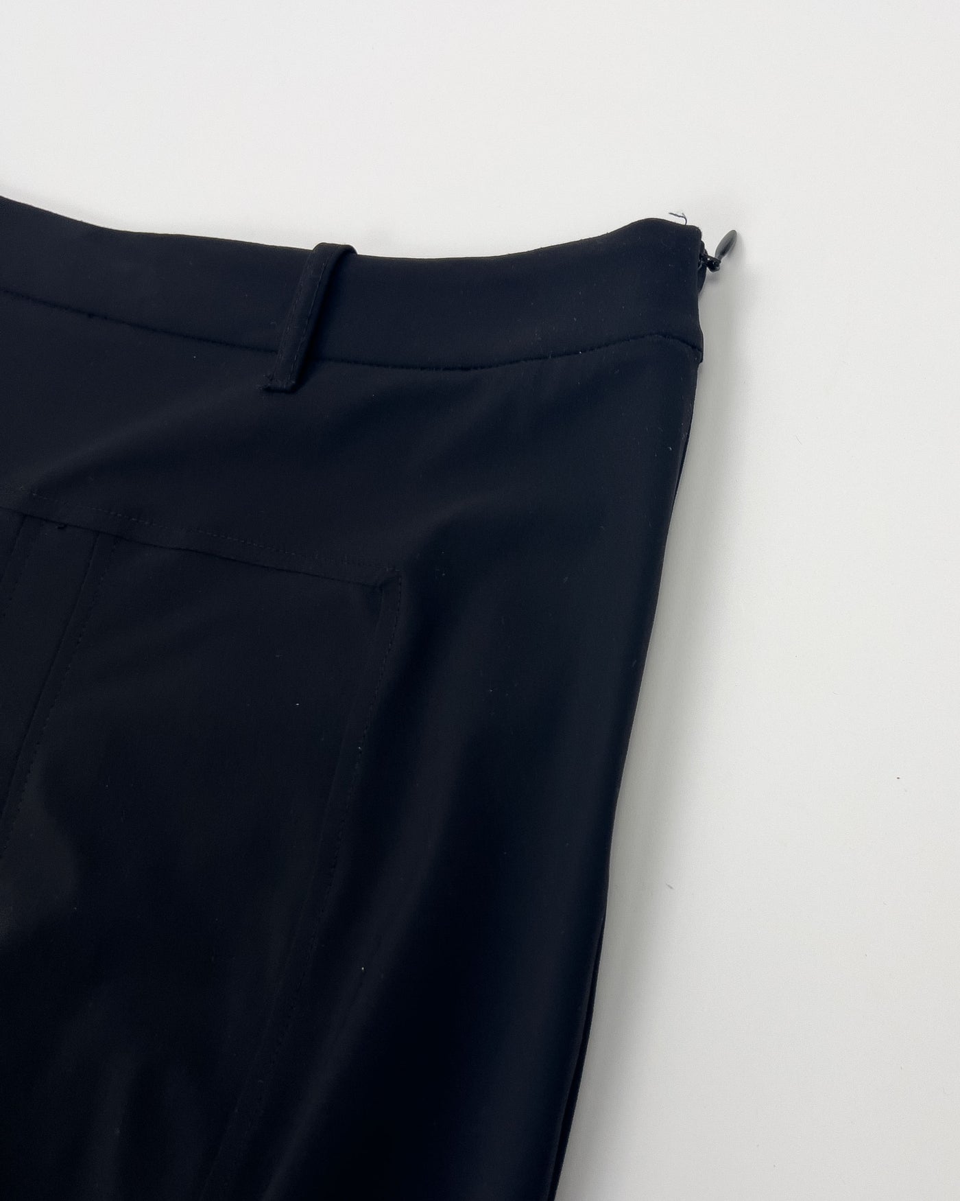 00's French Designer Technical Pleated Midi Skirt with Adjustable Toggle Hem - S