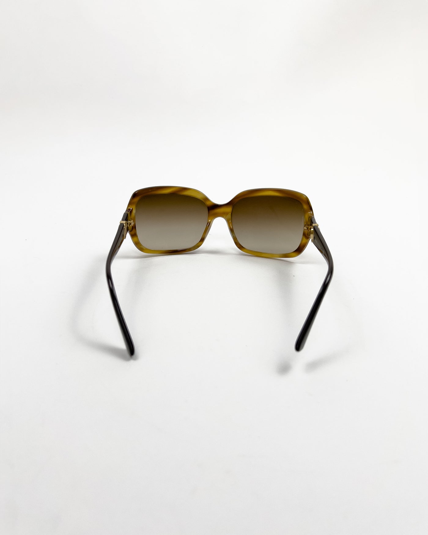 00's Chanel Oversize Sunglasses with Rotatable CC Medallion Charm in Tortoiseshell