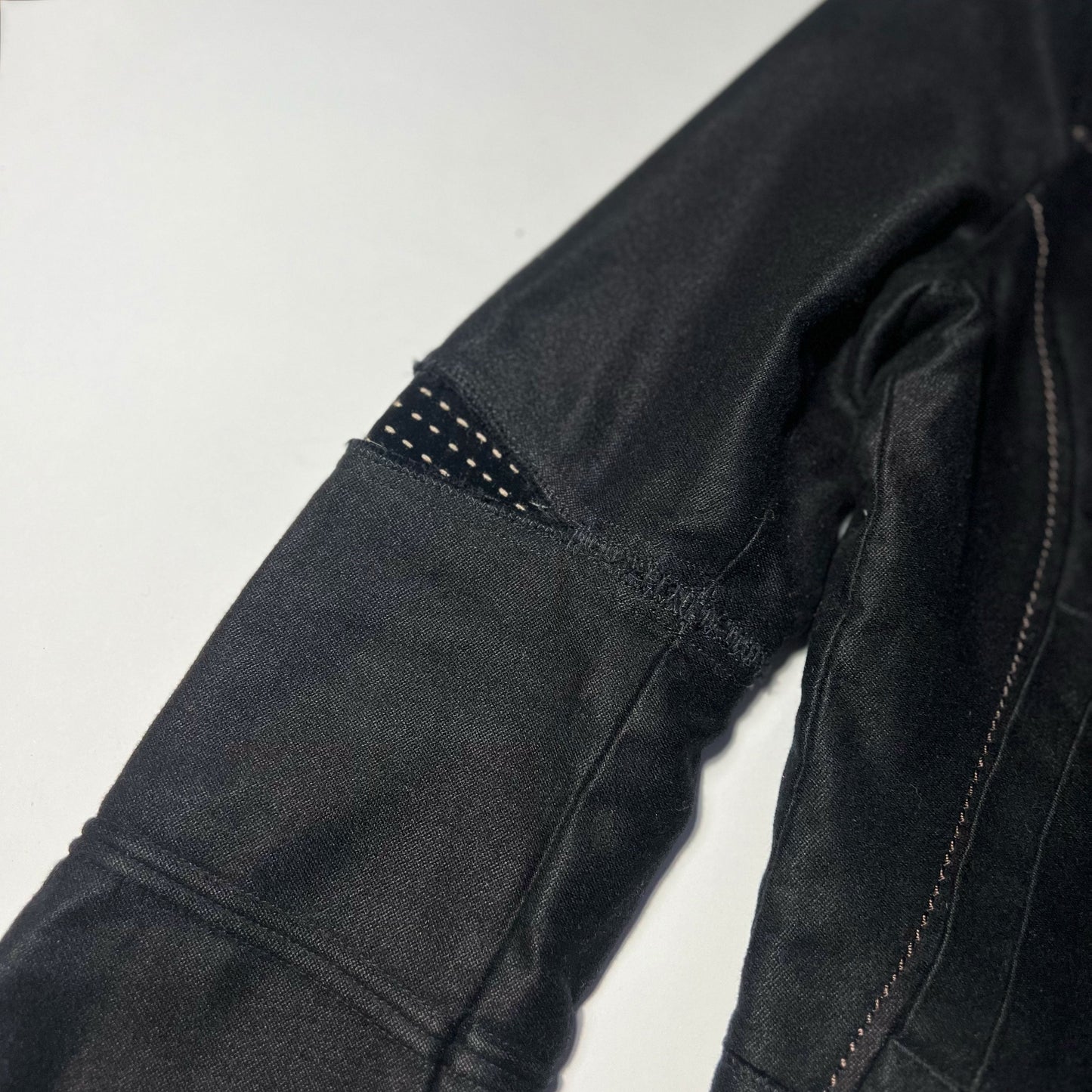 00's Marithé + François Girbaud Crop Jacket in Black Brushed Cotton - XS