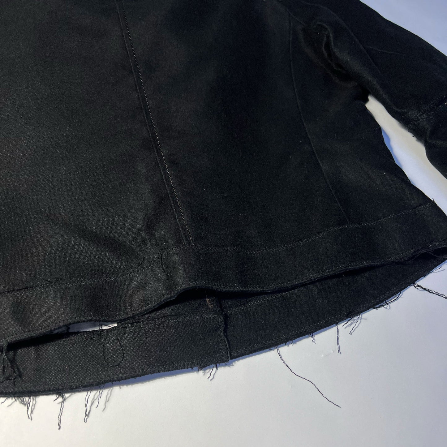 00's Marithé + François Girbaud Crop Jacket in Black Brushed Cotton - XS