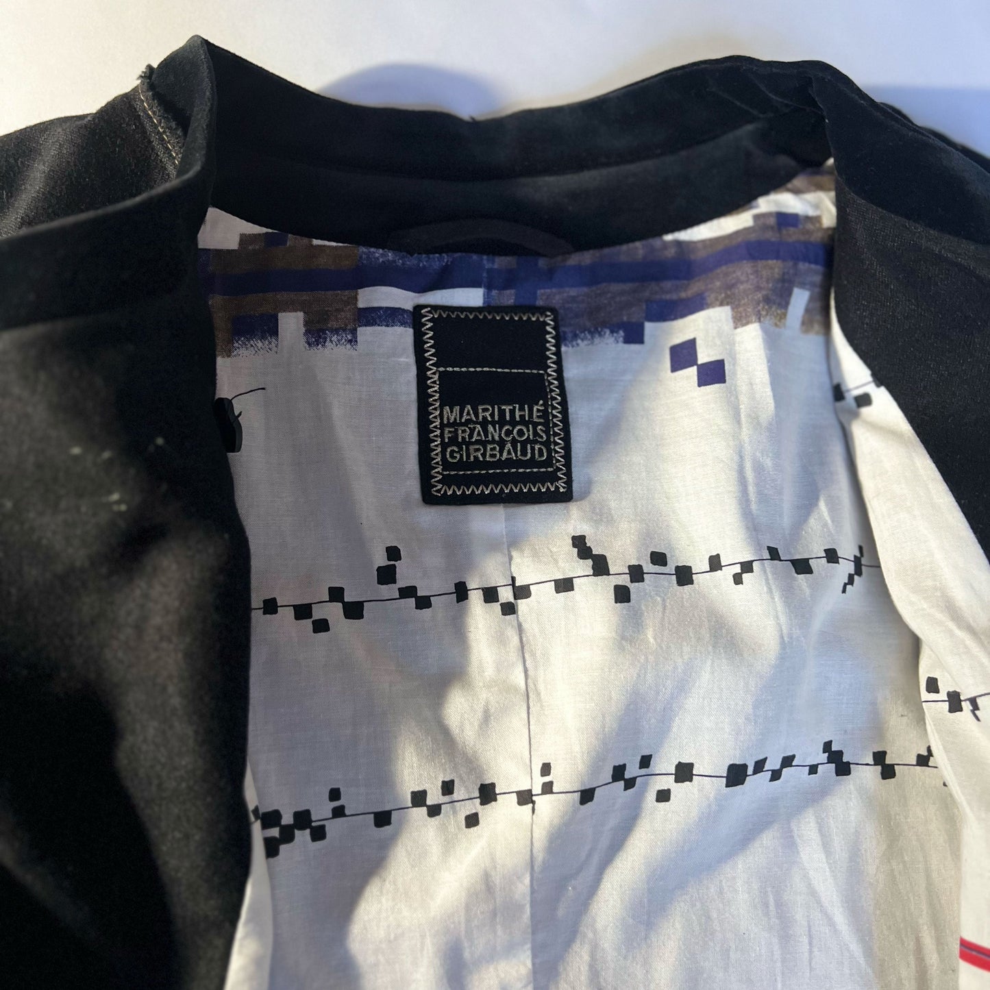 00's Marithé + François Girbaud Crop Jacket in Black Brushed Cotton - XS