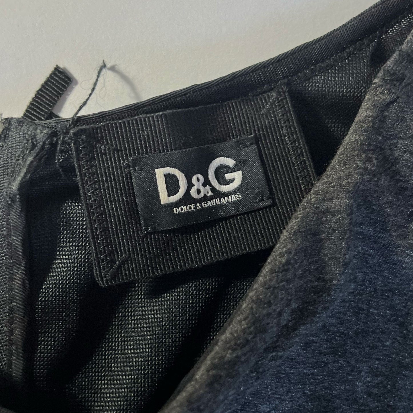00's Dolce & Gabanna Drape Tank Top in Grey - M