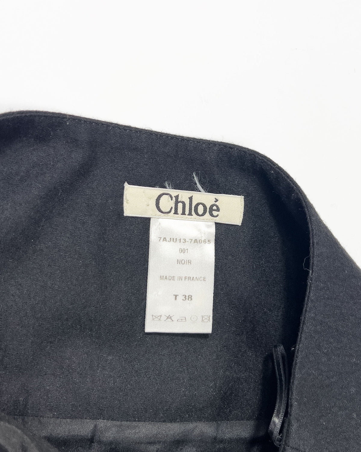 00's Chloe Pencil Skirt with Button Lapel in Black - W30