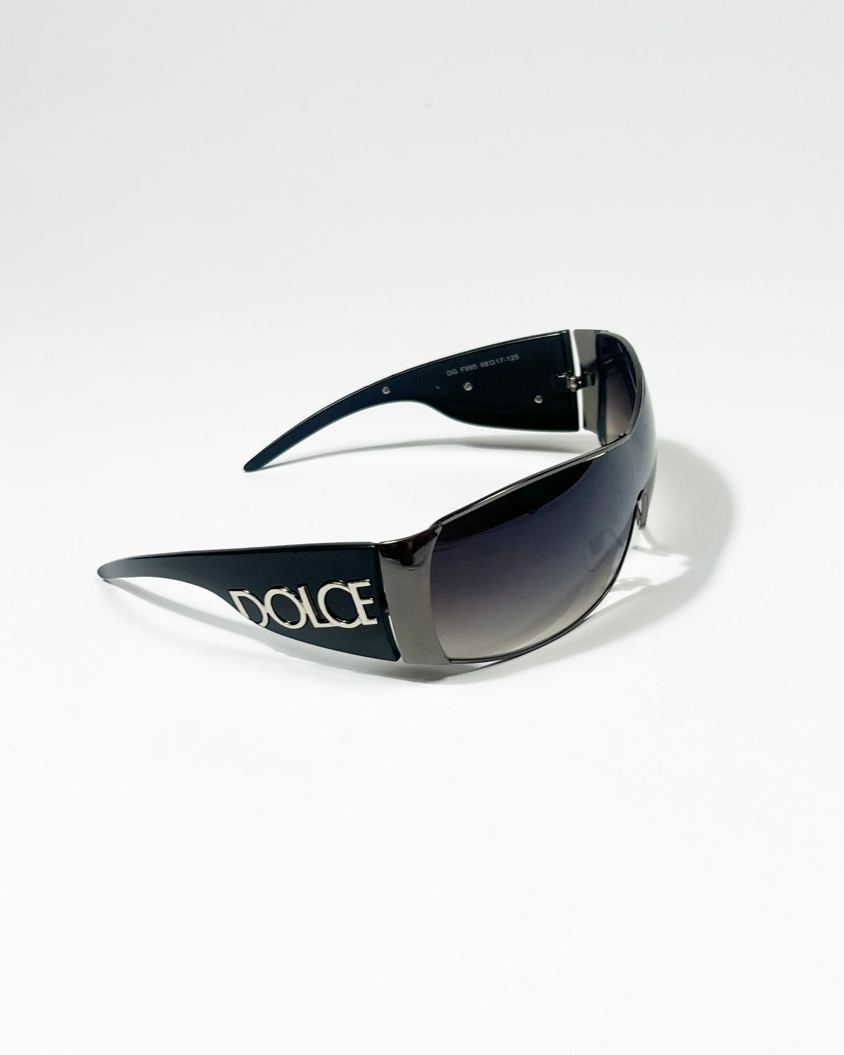 2014 Dolce & Gabbana wrap-around sunglasses in Black