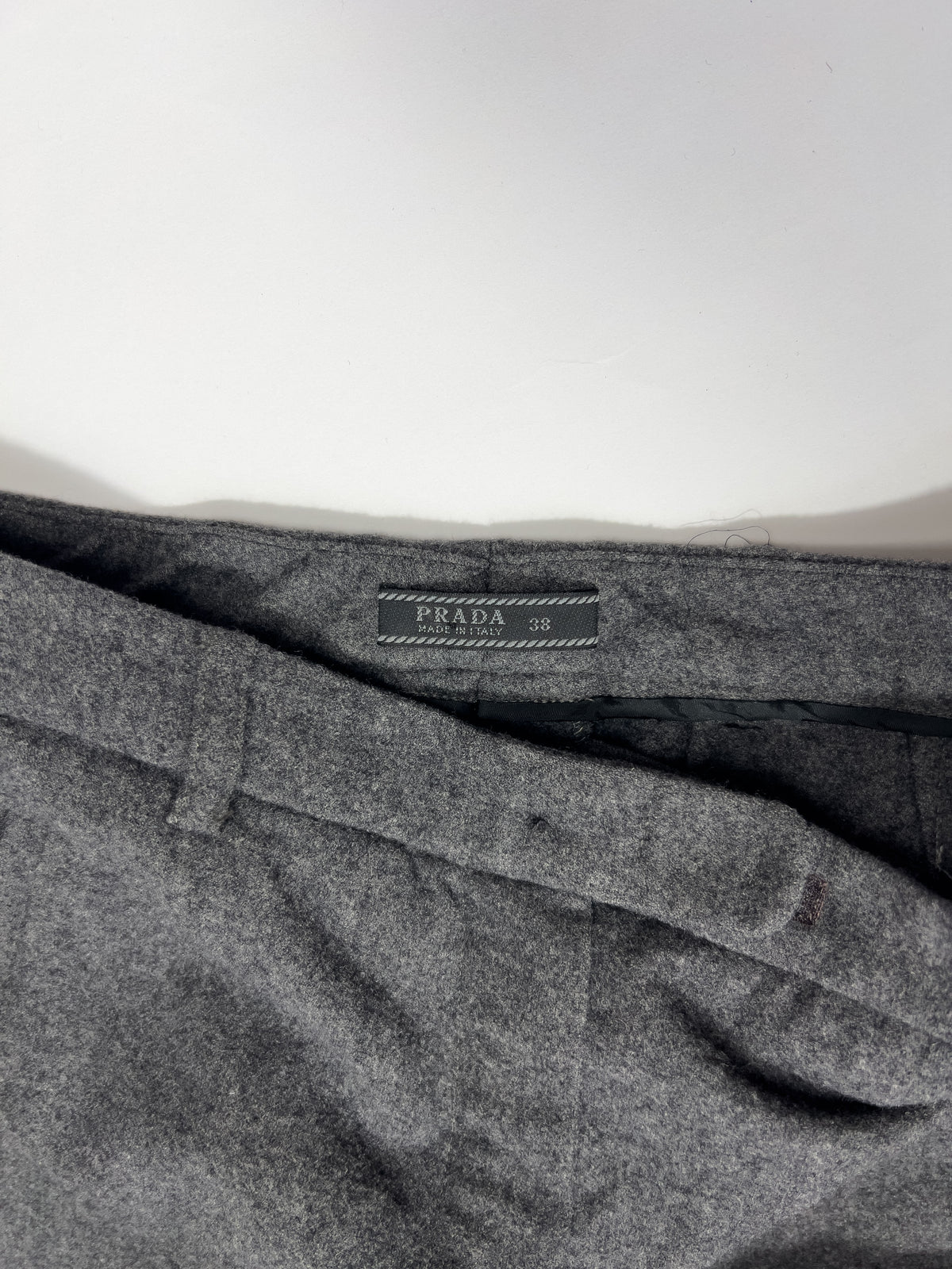 90's Prada Cigarrete Trousers with Velcro Leg Hem - W24"