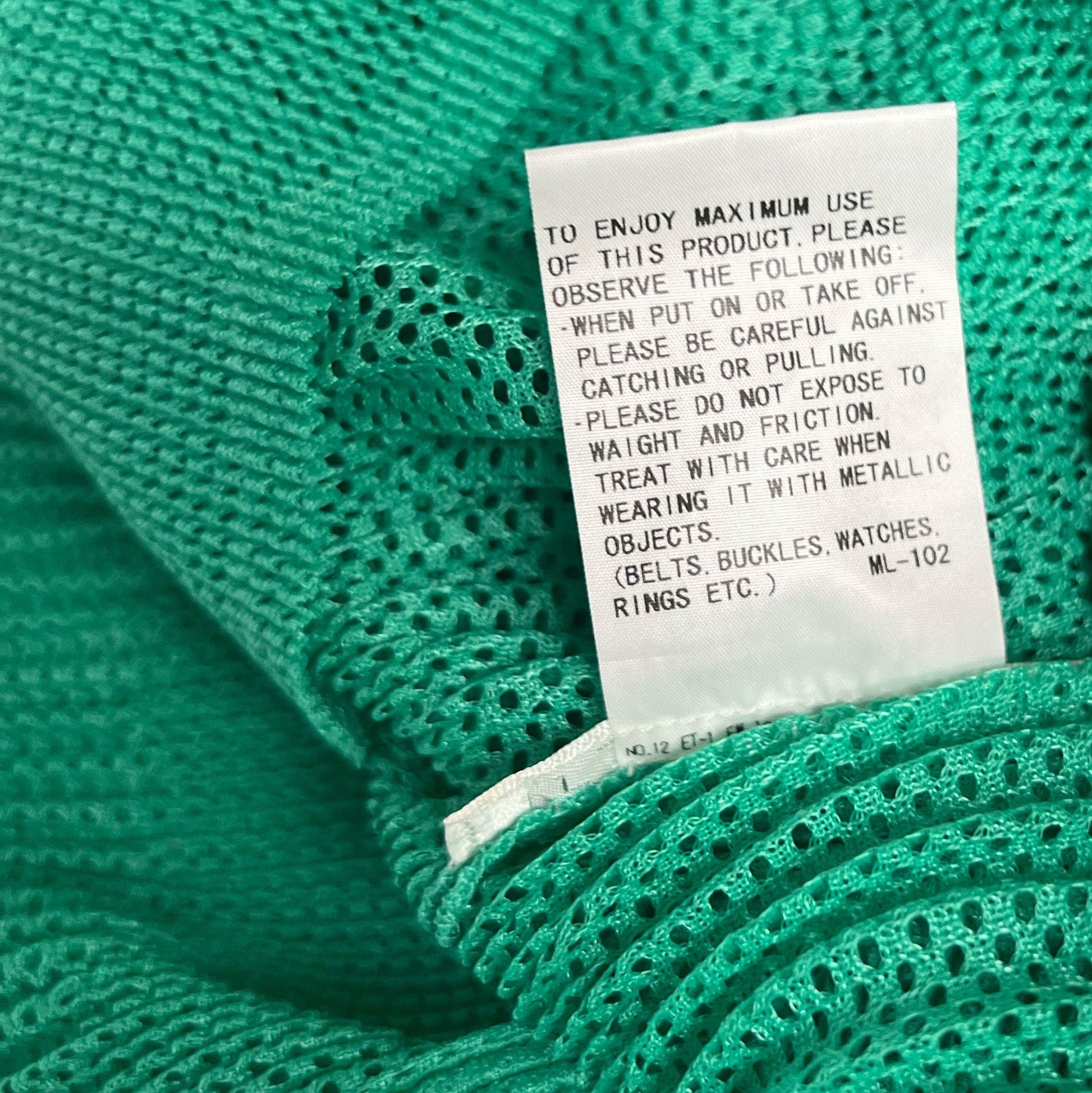 Issey Miyake Pleats Pleats Top with High Neck in Green 