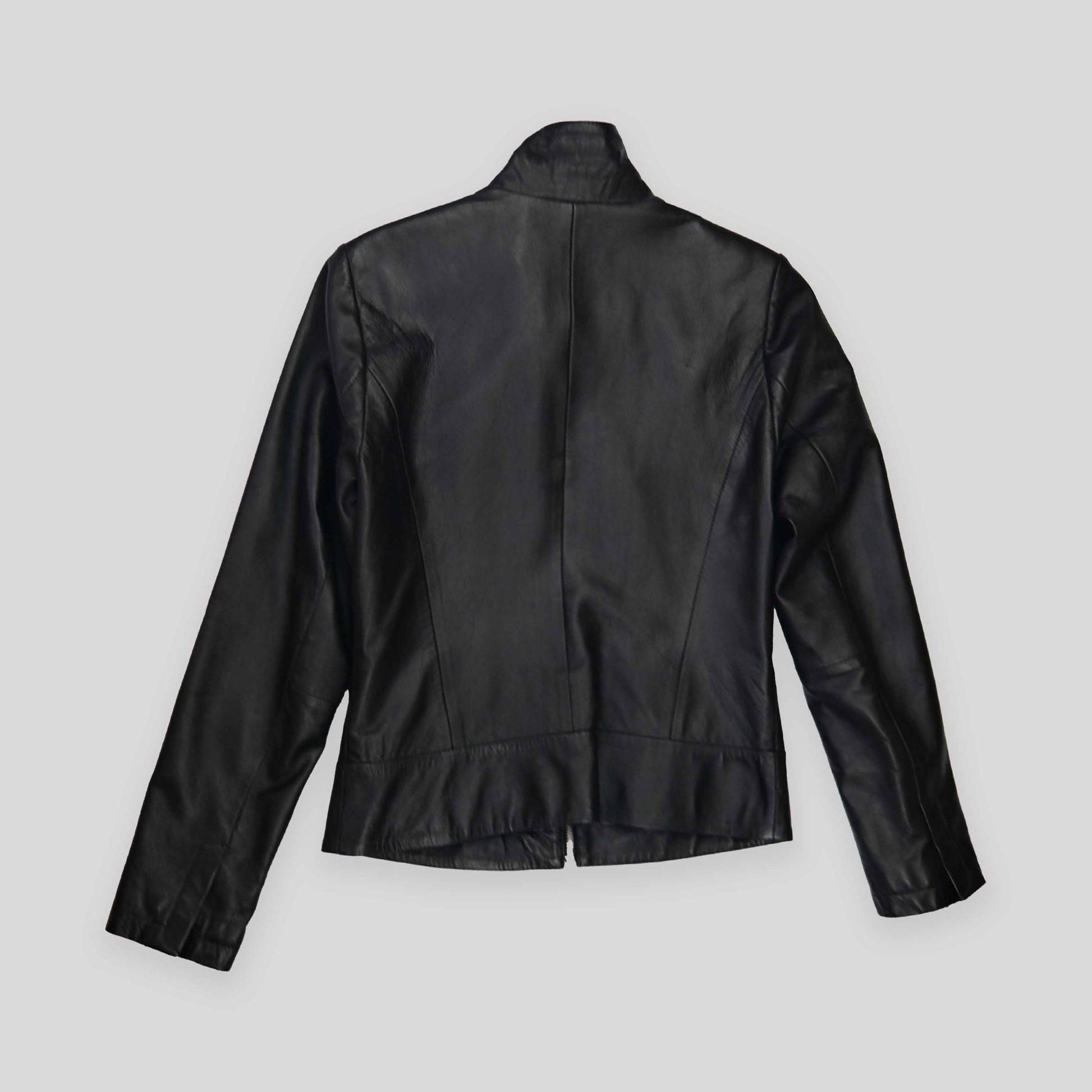 black leather moto 