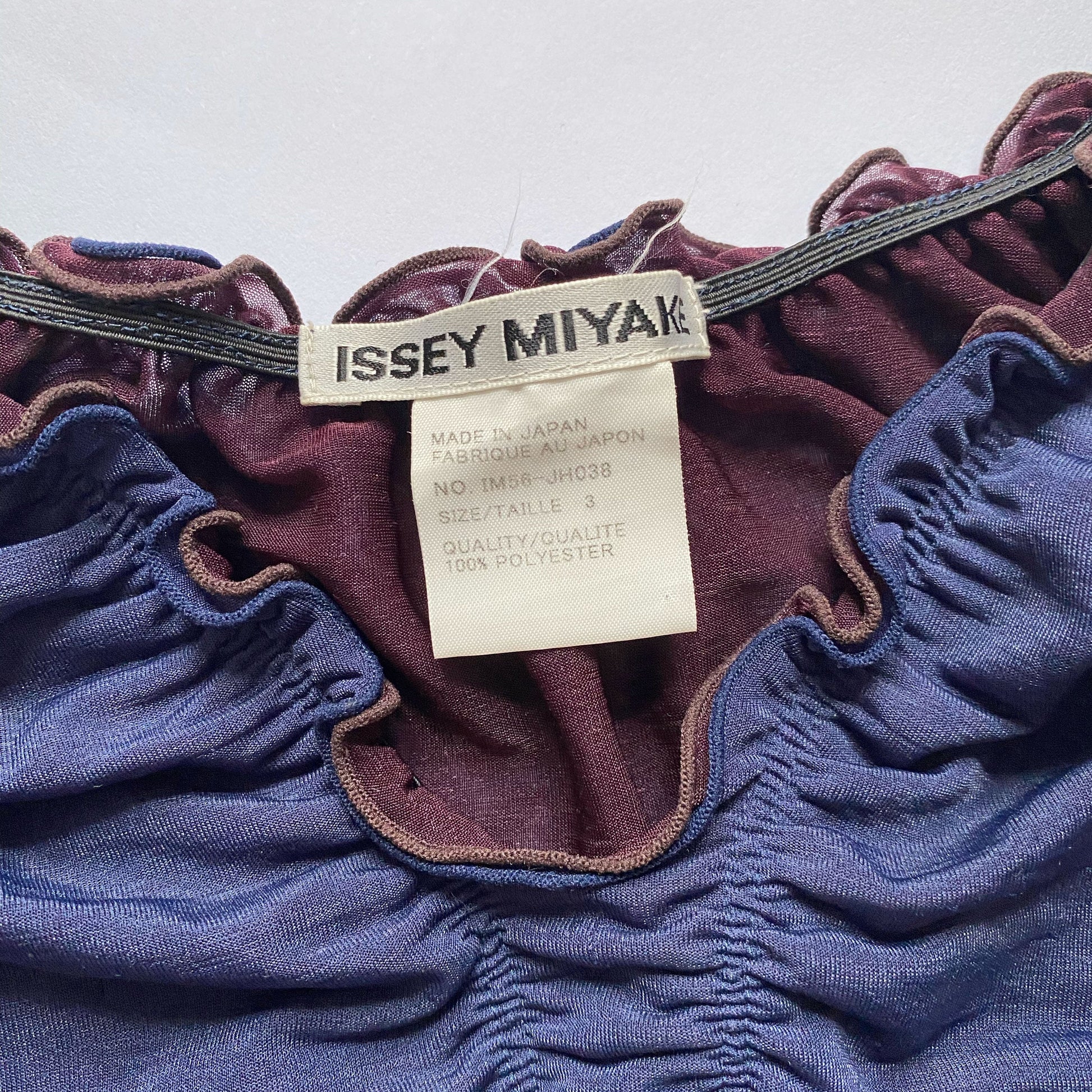 SS 2005 Issey Miyake Mesh Mini Dress in Blue - S 