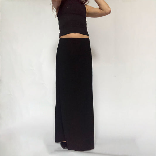 Vintage Issey Miyake Full Length Skirt in Black - XS 