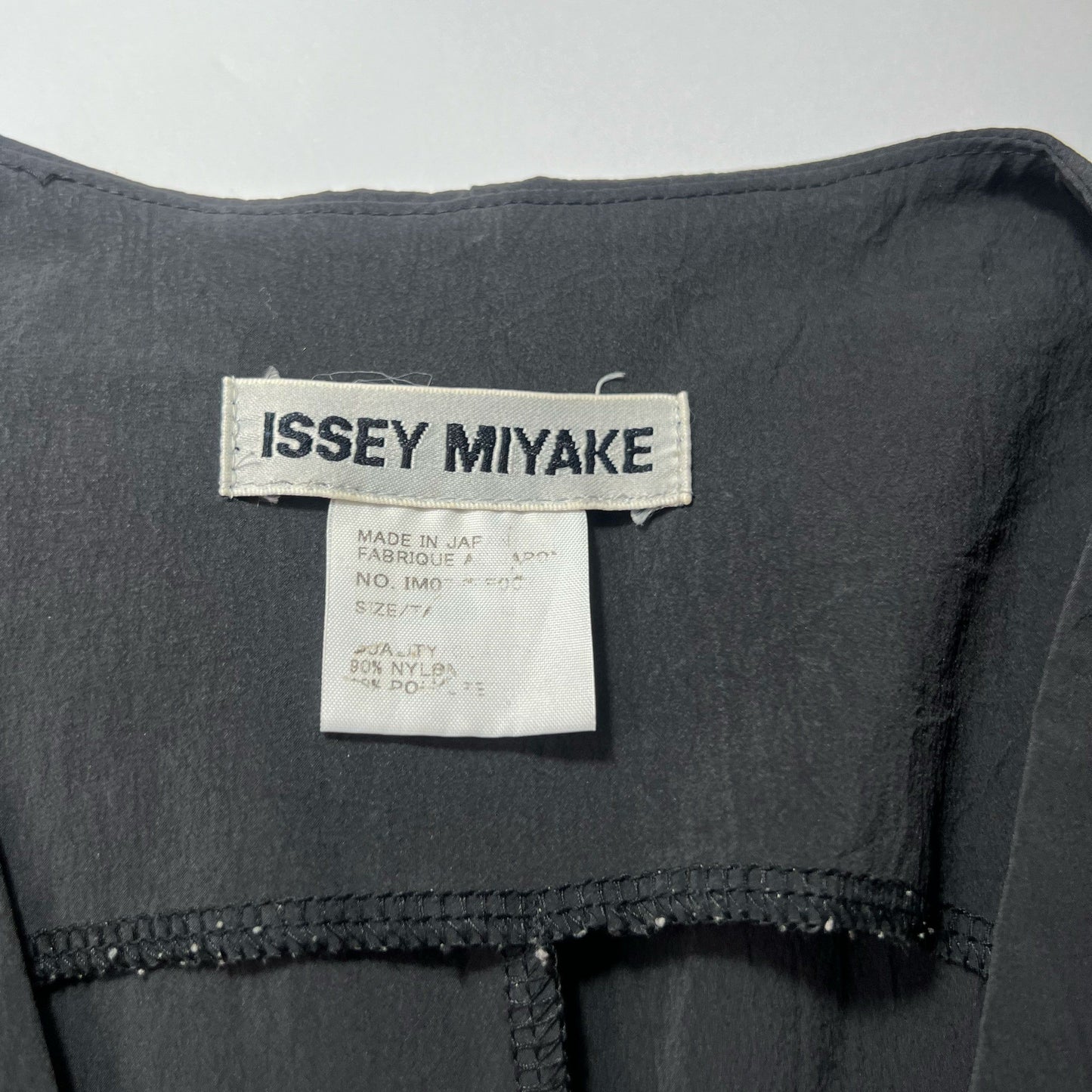 Vintage Issey Miyake Waistcoat with Popper Fastening in Charcoal - S 