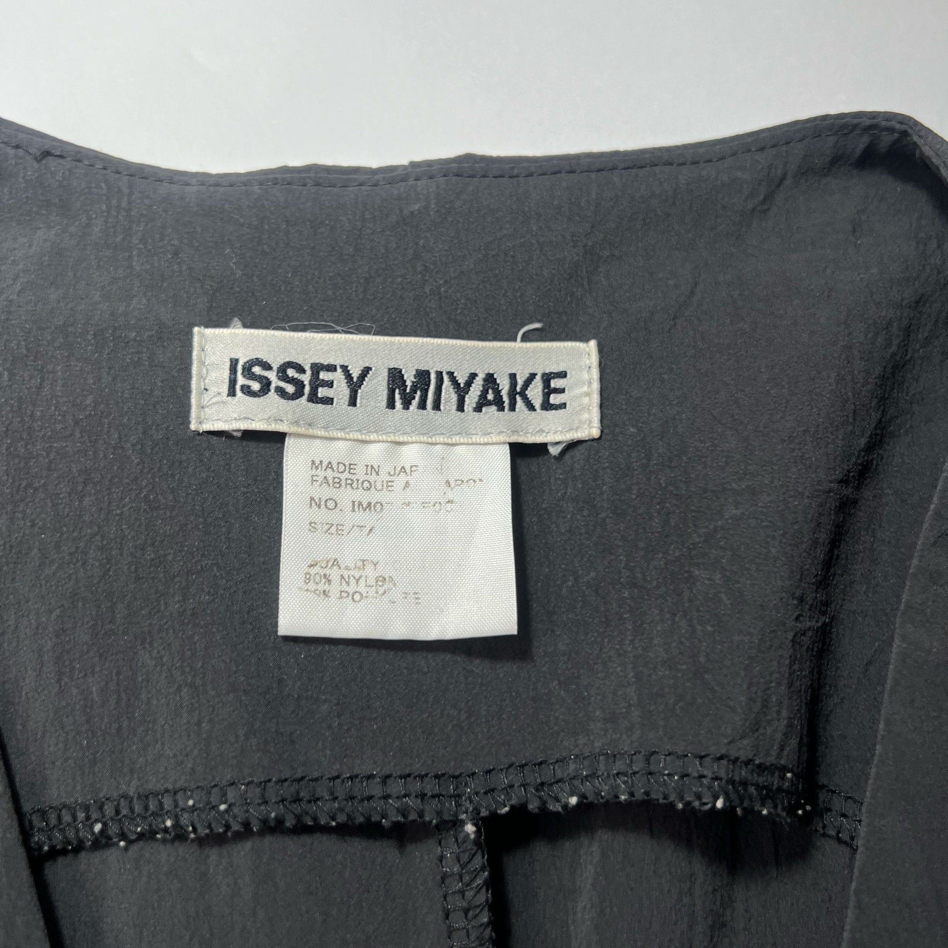 Vintage Issey Miyake Waistcoat with Popper Fastening in Charcoal - S 