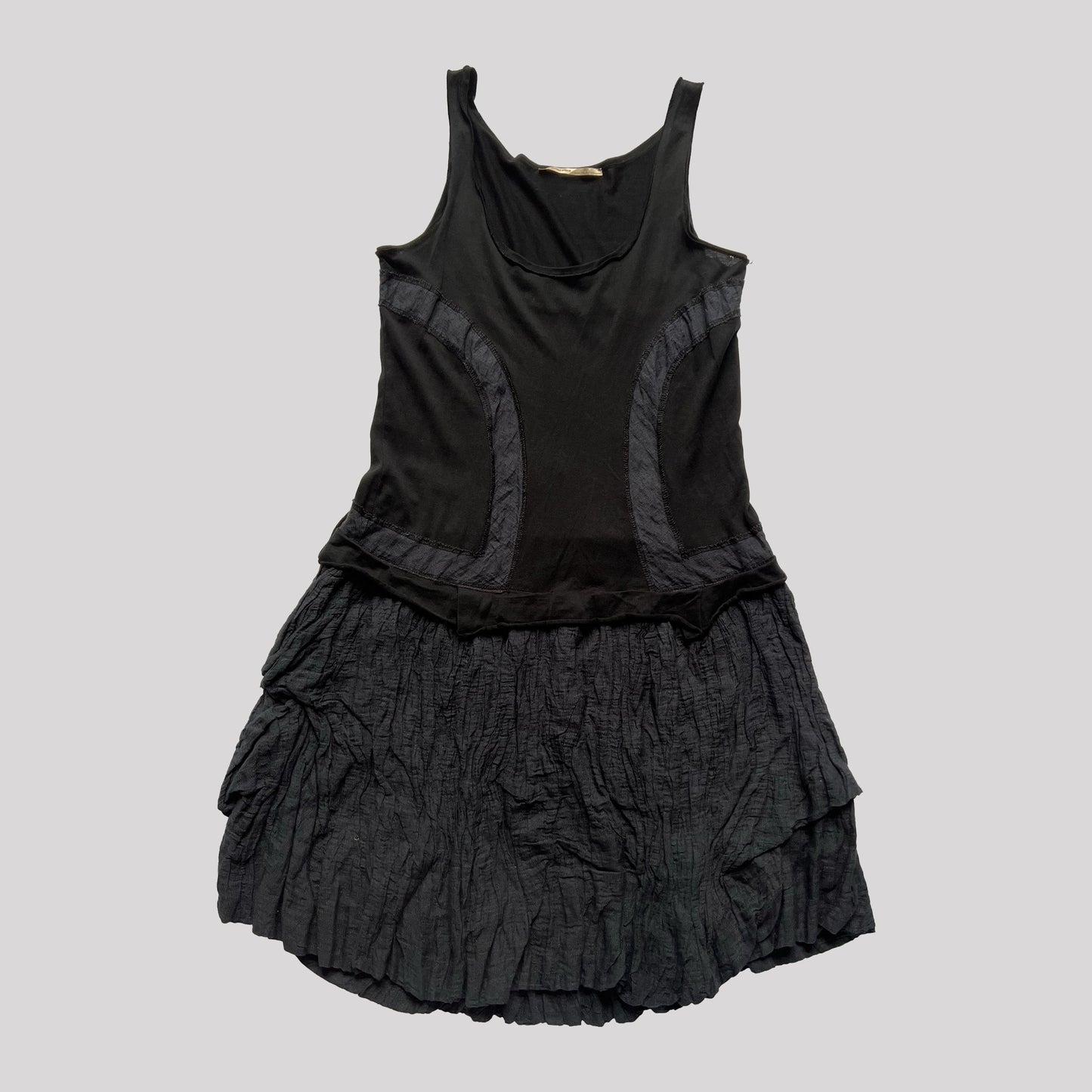 Vintage Marithe Francois Girbaud Tank Dress with Bubble Hem in Navy - S 