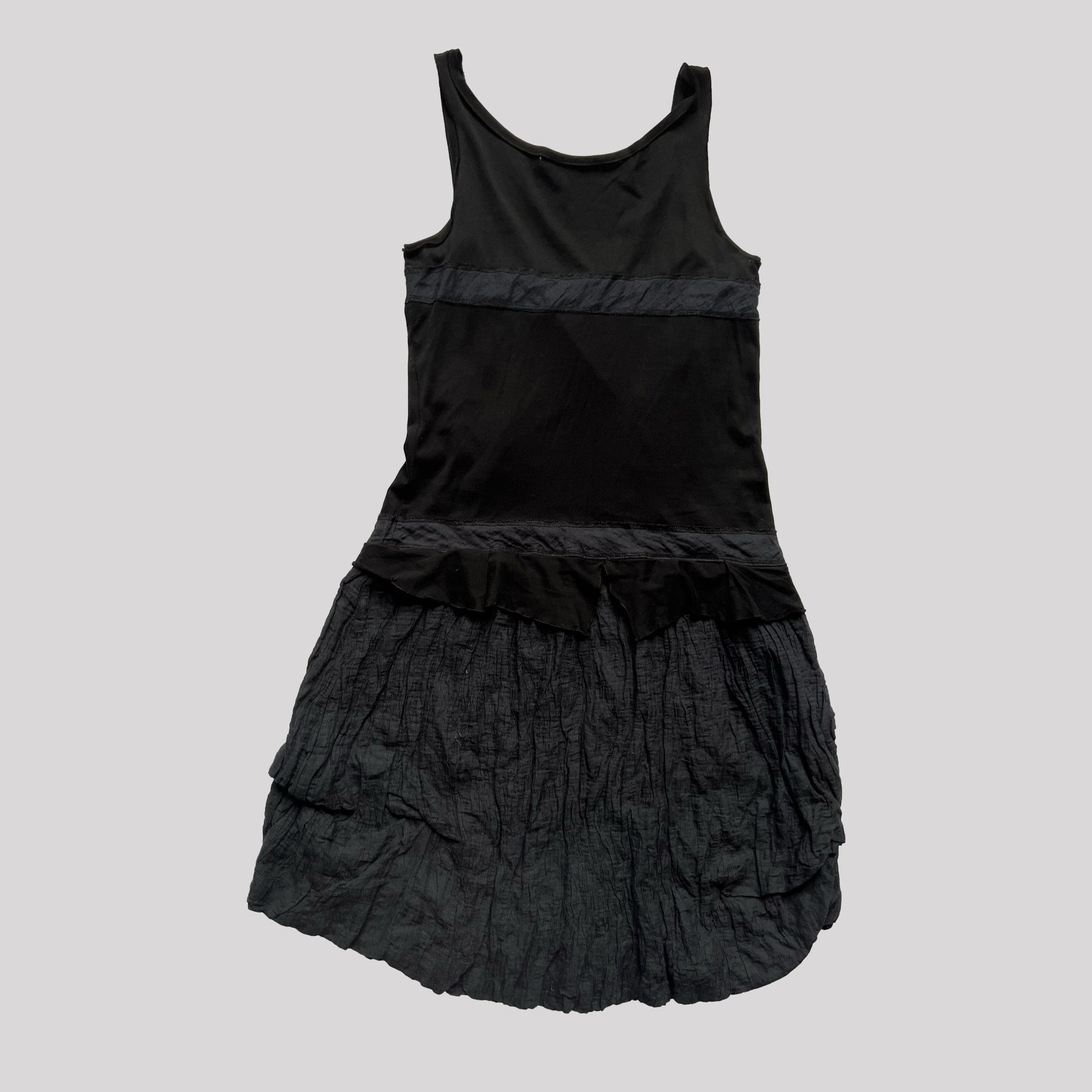 Vintage Marithe Francois Girbaud Tank Dress with Bubble Hem in Navy - S 
