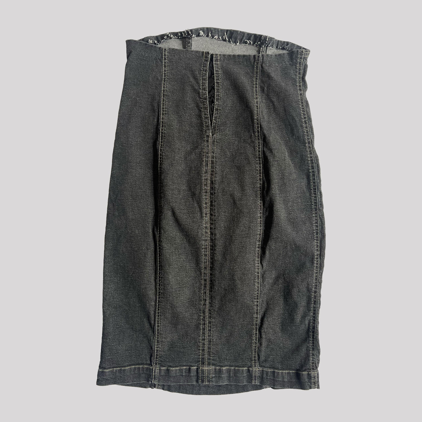 Vintage Plein Sud  Denim Bandeau Dress in Black - XS 