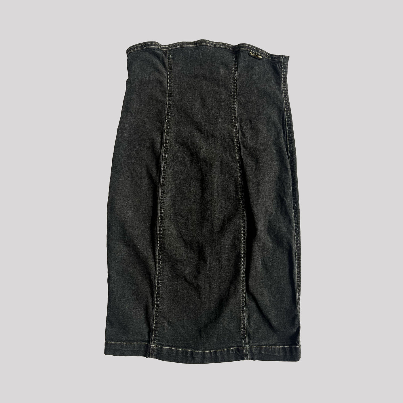 Vintage Plein Sud  Denim Bandeau Dress in Black - XS 