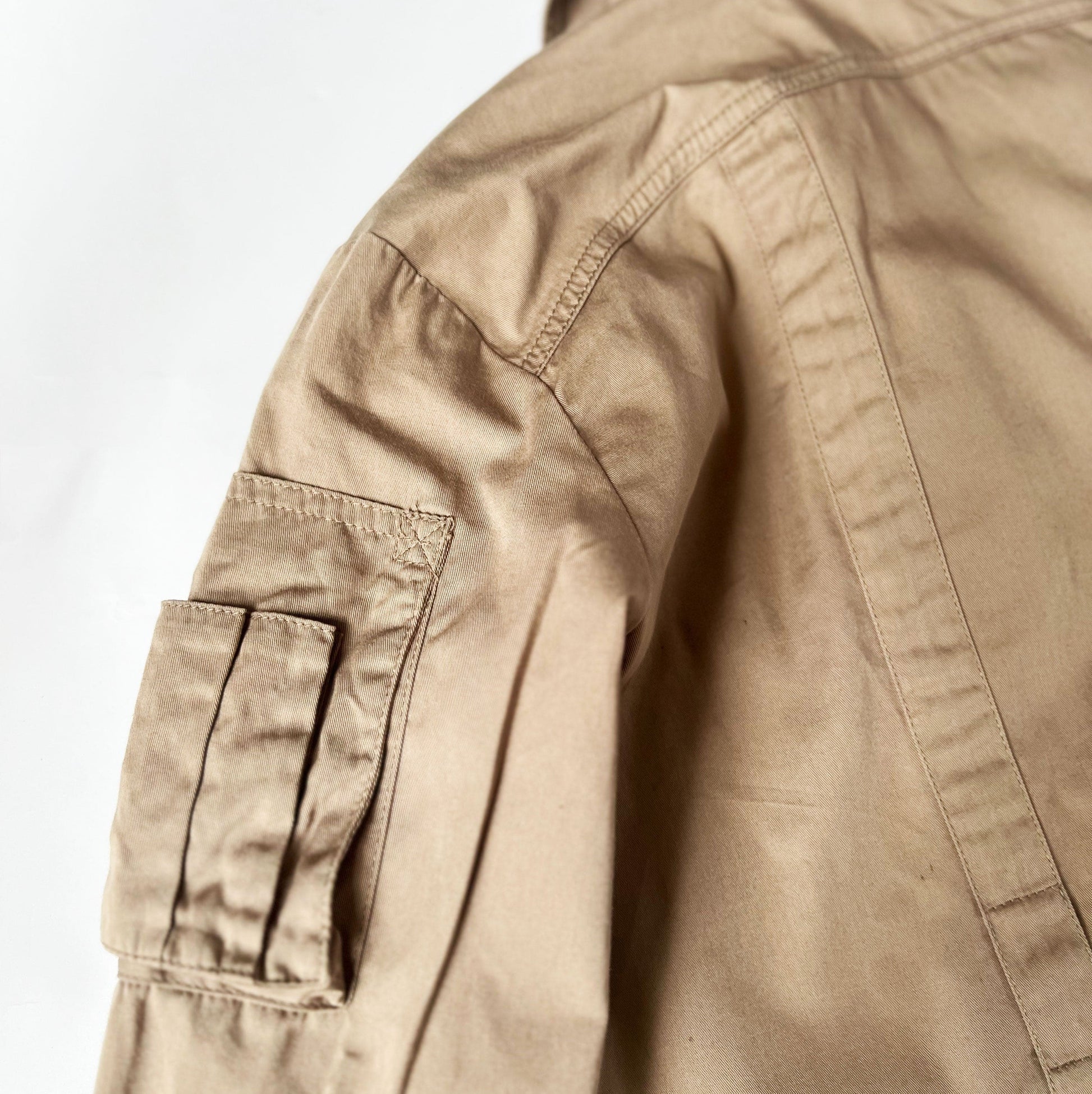 Vintage Plein Sud Utility Two Piece Skirt Suit in Beige - S 