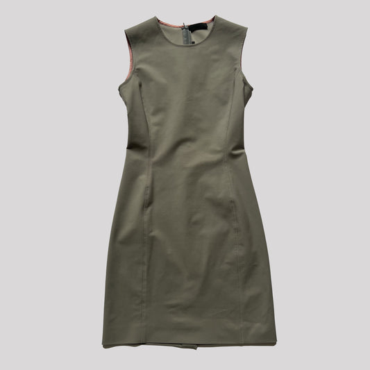 Vintage Prada Mid Length Sleeveless Dress in Grey - XS 