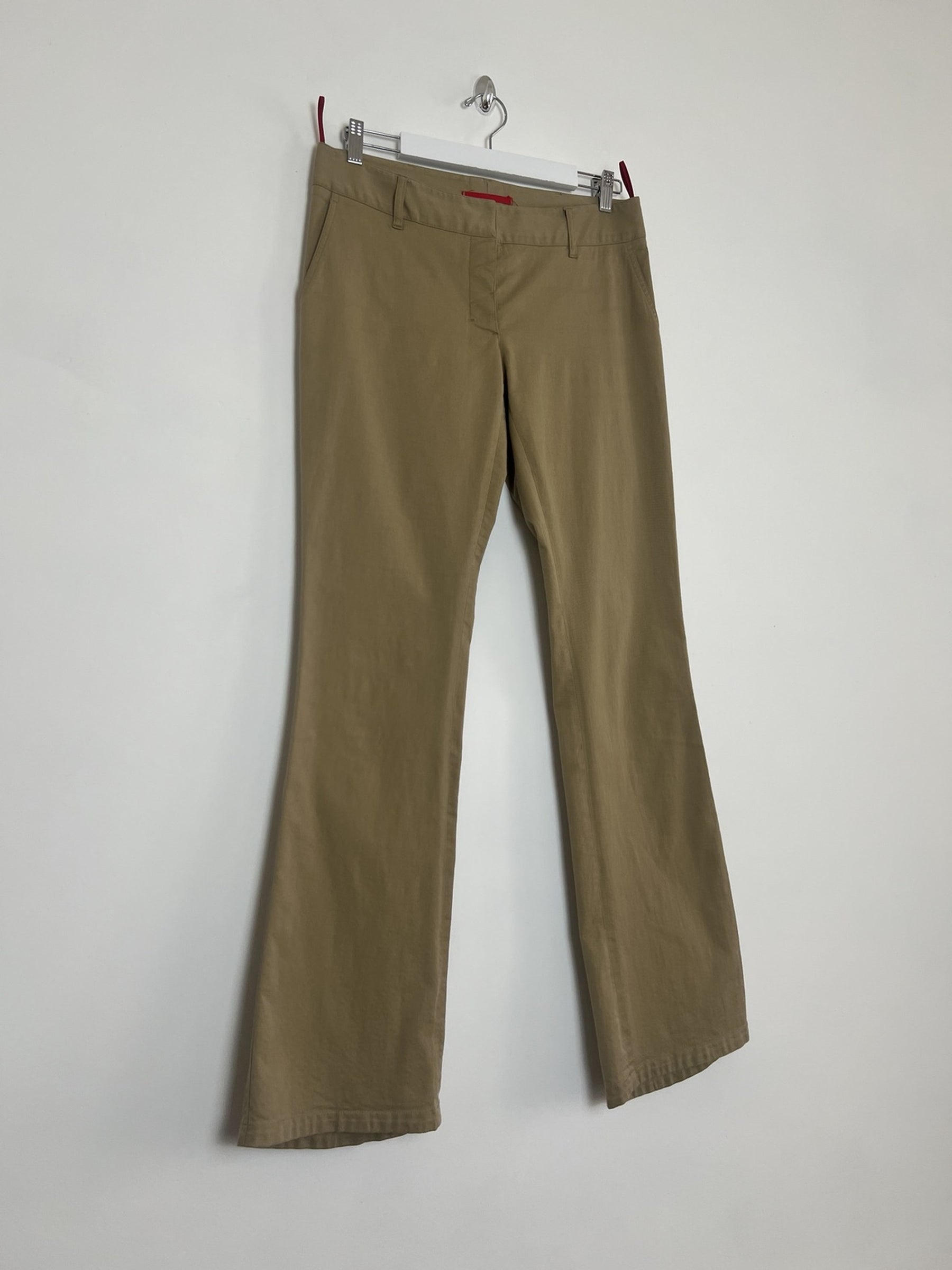 00's Prada Sport Low Rise Trousers in Tan - W32
