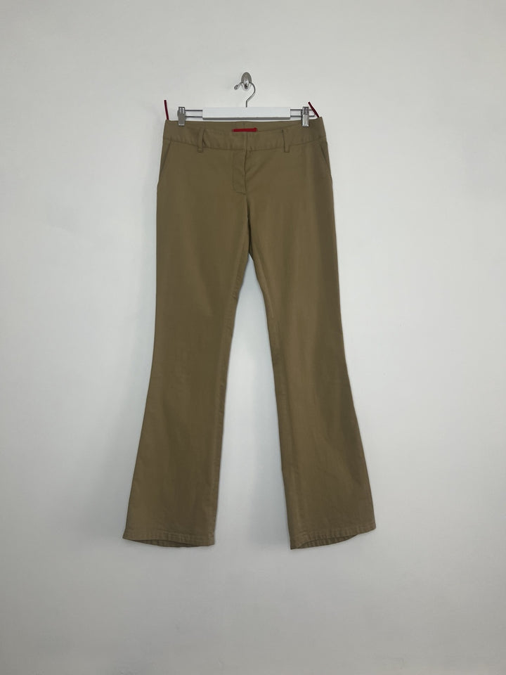 00's Prada Sport Low Rise Trousers in Tan - W32