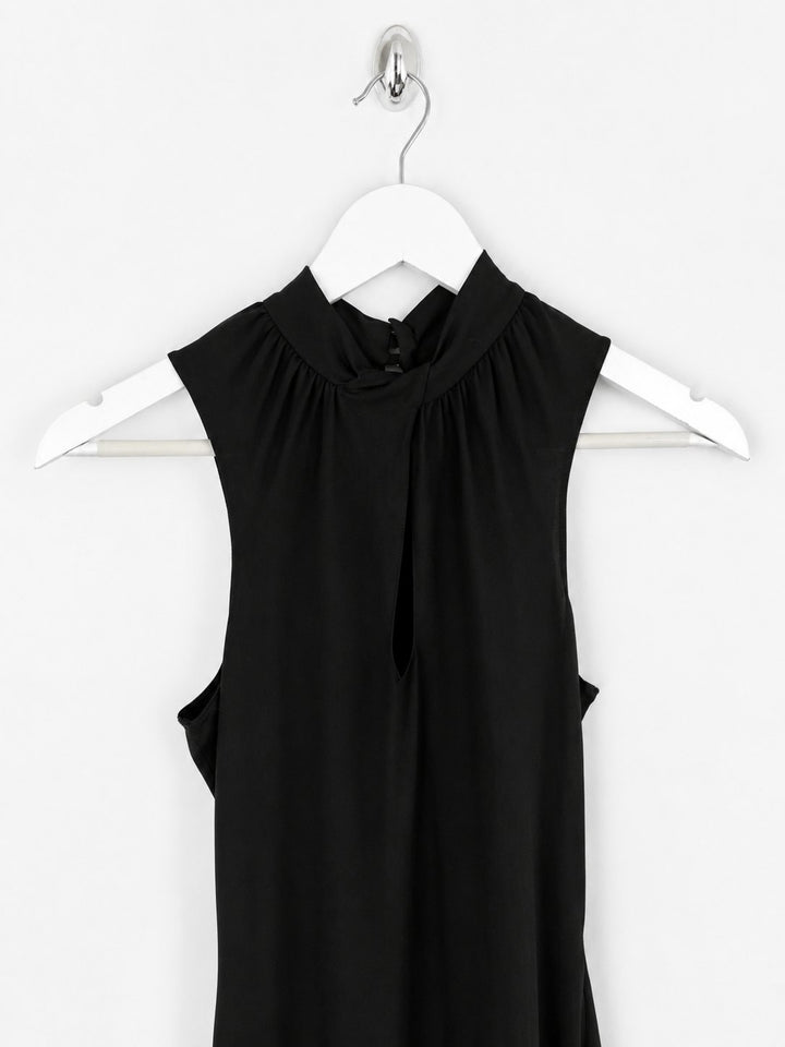 00's Versace Jeans Couture Black Dress with Keyhole Neckline