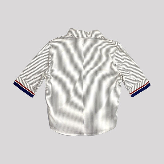 00's Blugirl Blumarine Shirt in Navy Pinstripe - M