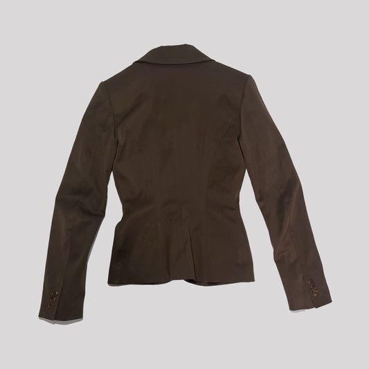 00's Plein Sud Blazer Jacket in Chocolate Brown