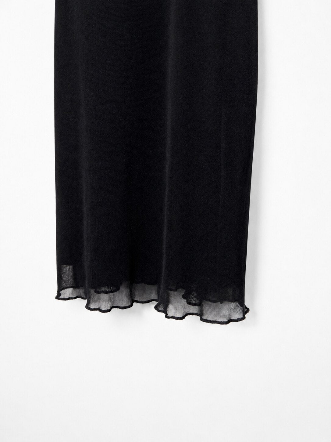 90's Topshop Cami Slip Dress with Mesh Layer in Black - XS